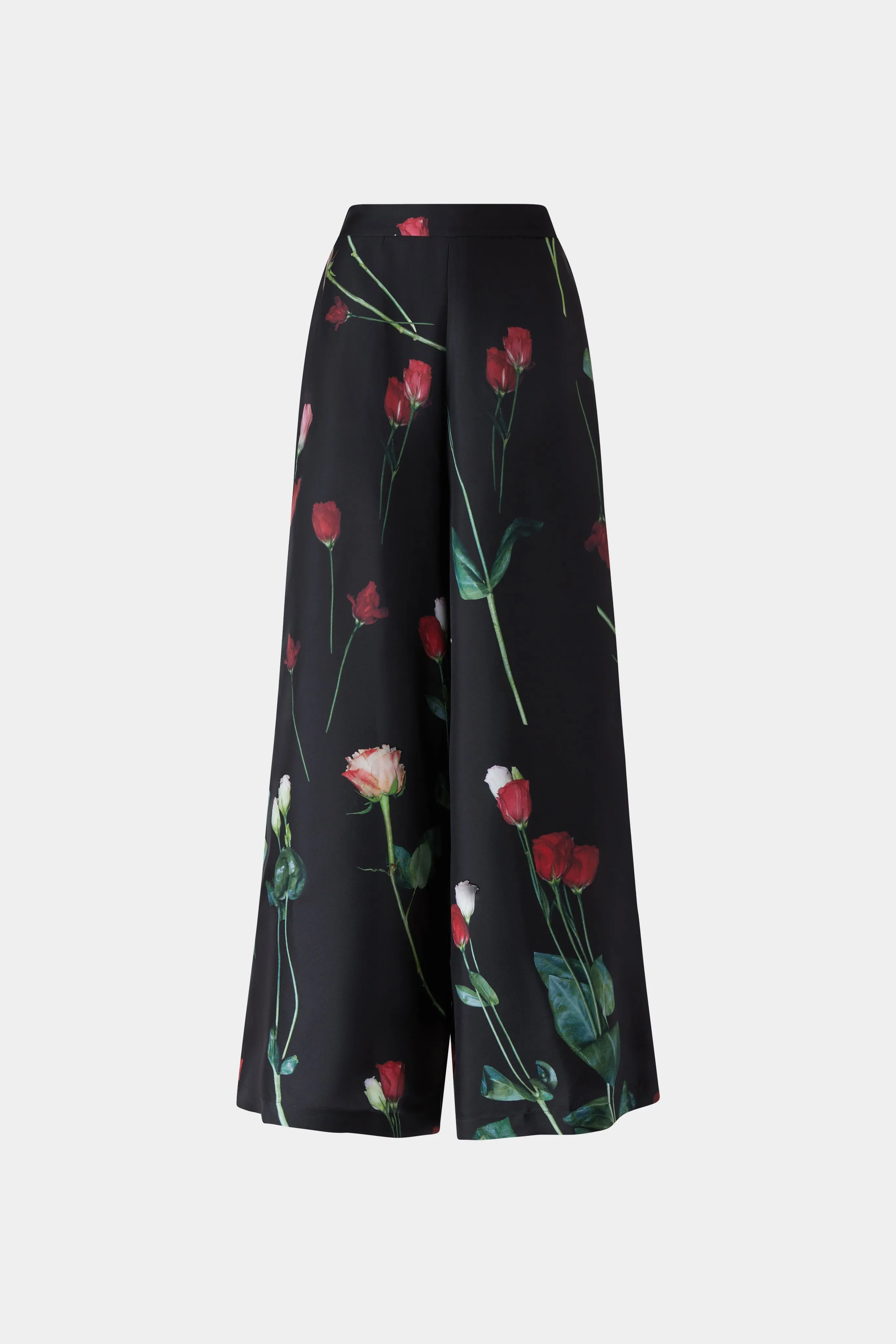 Black Silk Pants with Floral Print sold by Antonio Marras
