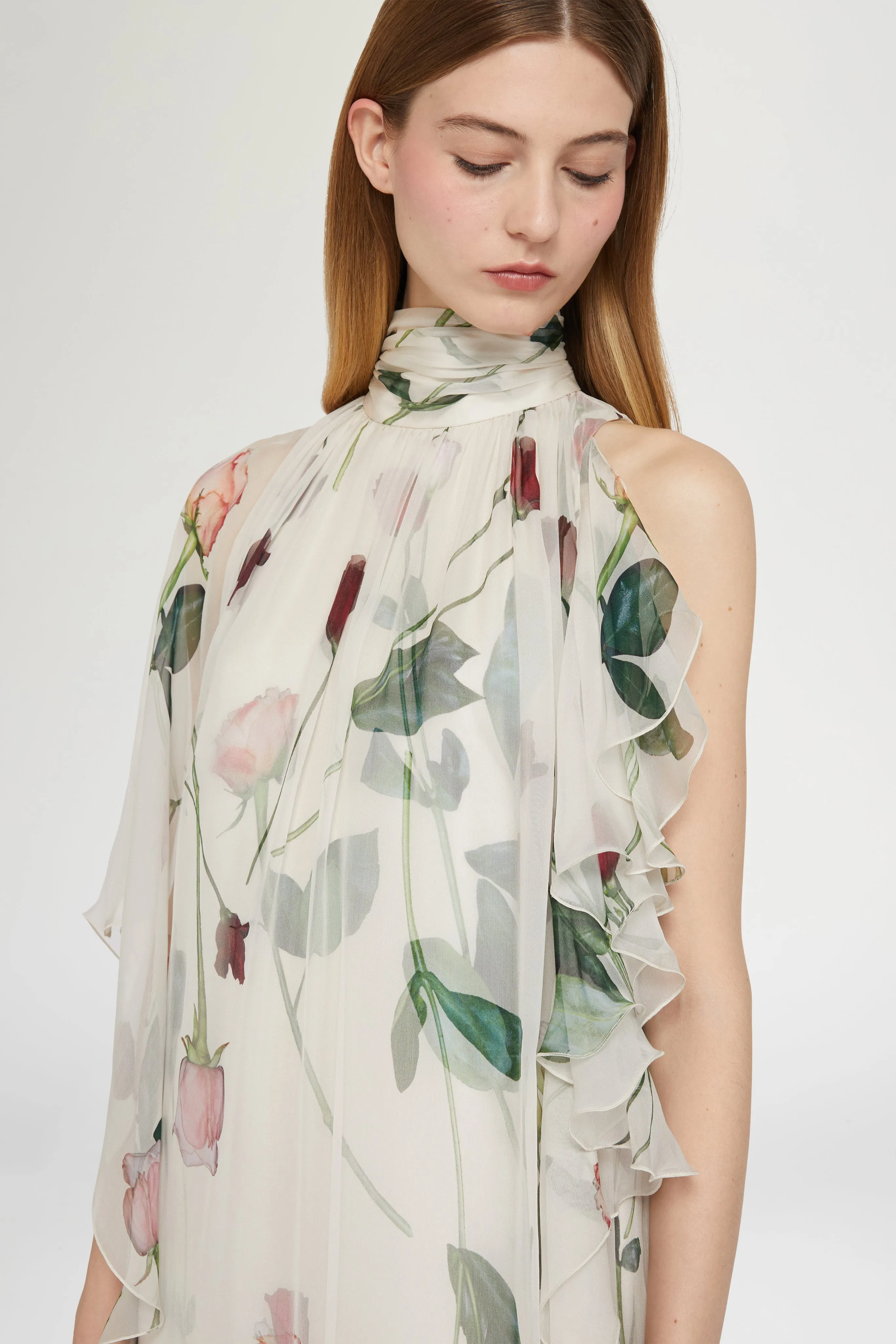 Long Silk Dress with Ruffles sold by Antonio Marras product image thumbnail 4