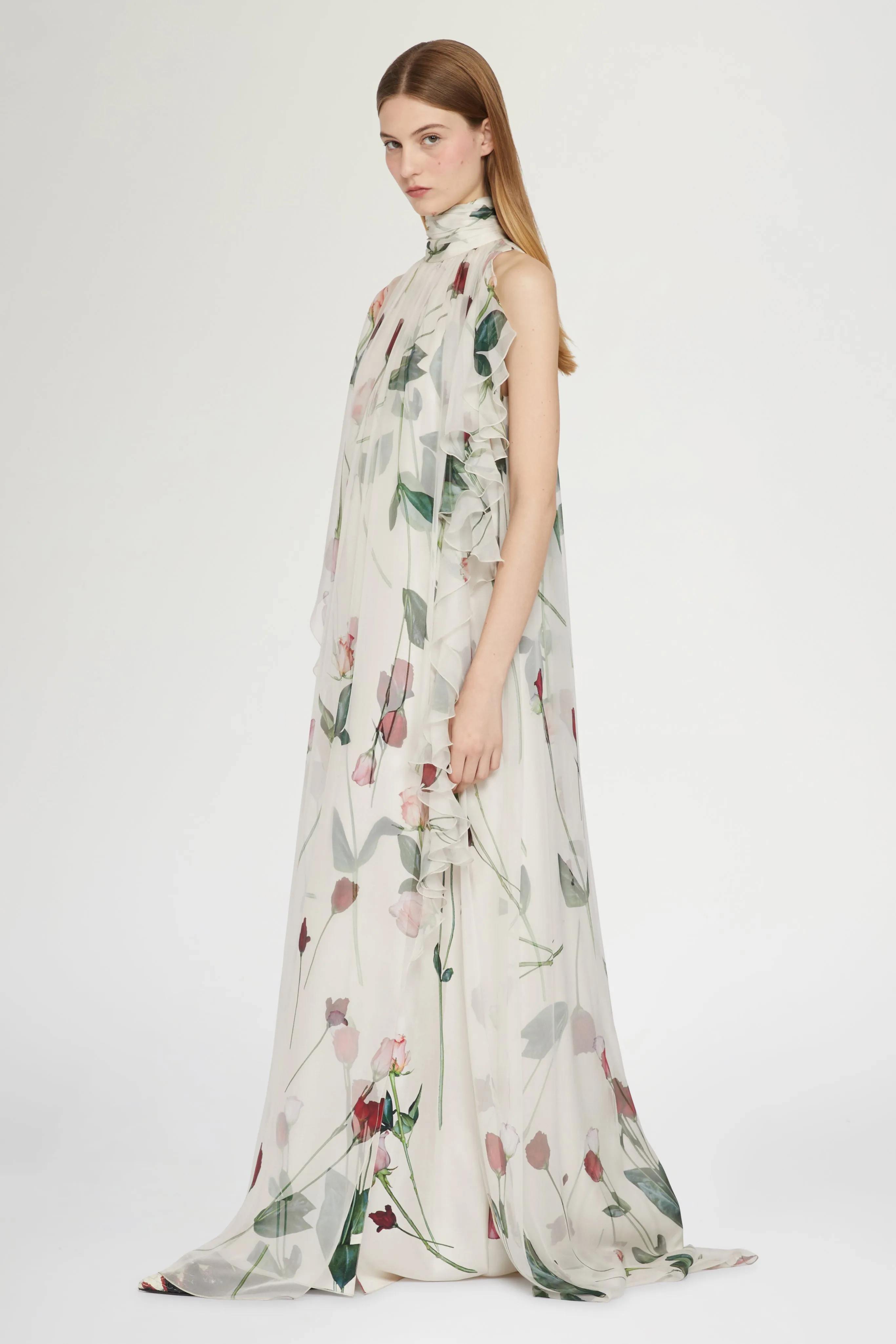 Long Silk Dress with Ruffles sold by Antonio Marras product image thumbnail 2