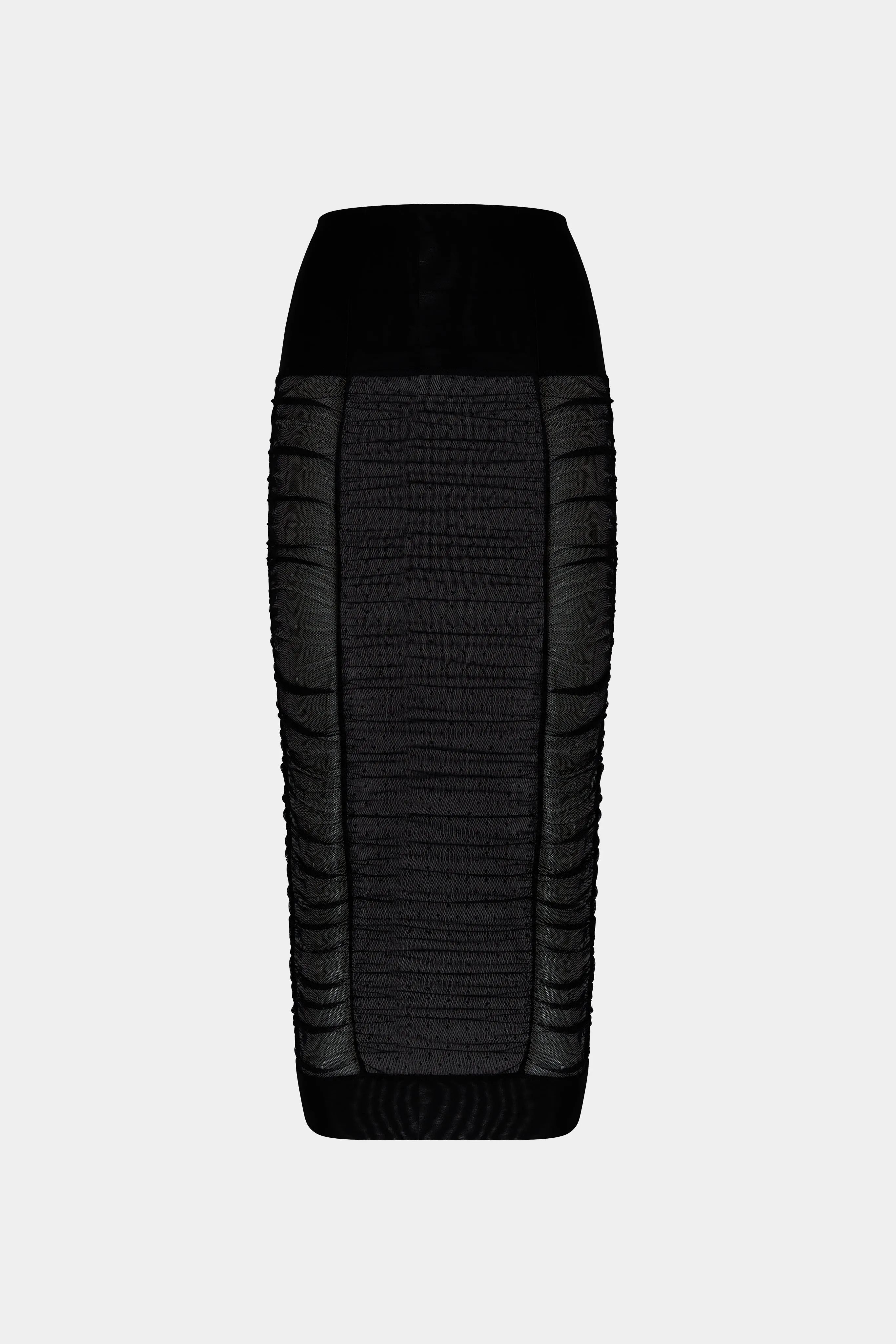 Black Tulle Bodycon Midi Skirt sold by Antonio Marras