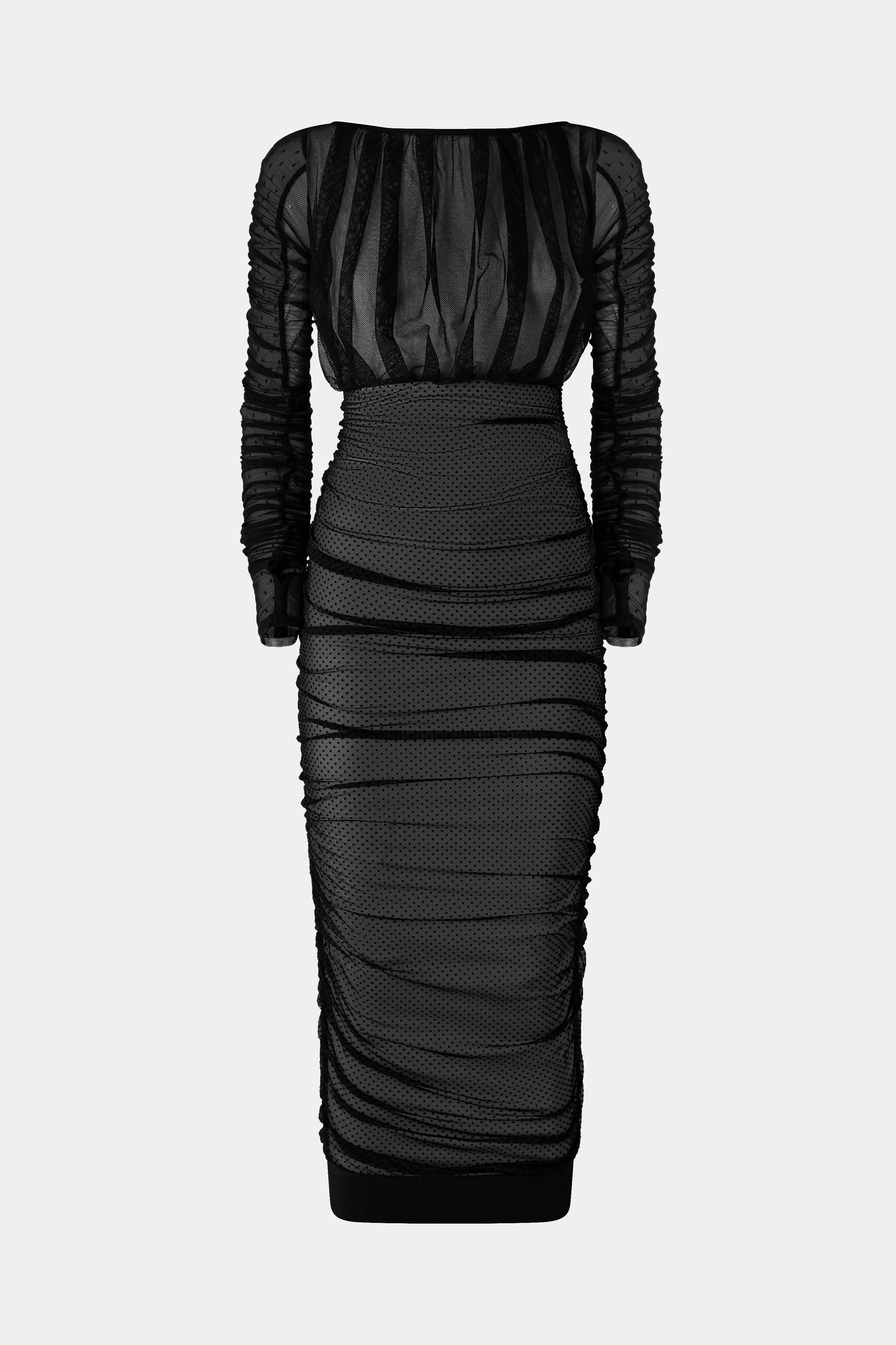 Black Tulle Sheath Midi Dress sold by Antonio Marras