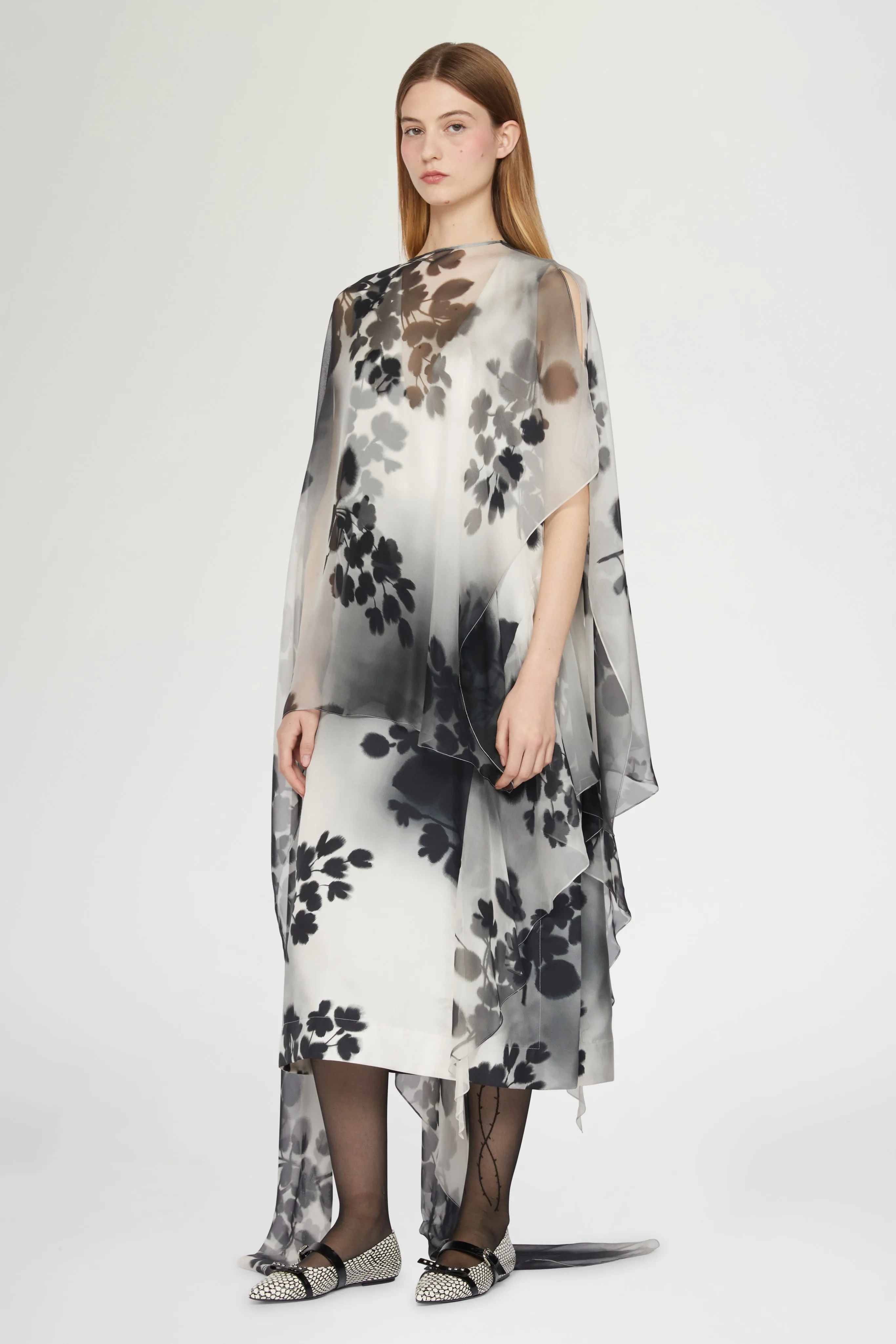 Asymmetric Silk Midi Dress sold by Antonio Marras product image thumbnail 2
