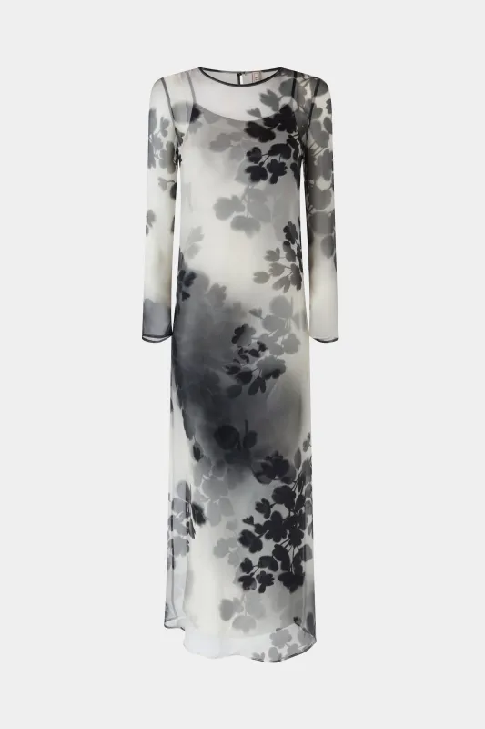 Black & White Long Silk Dress sold by Antonio Marras