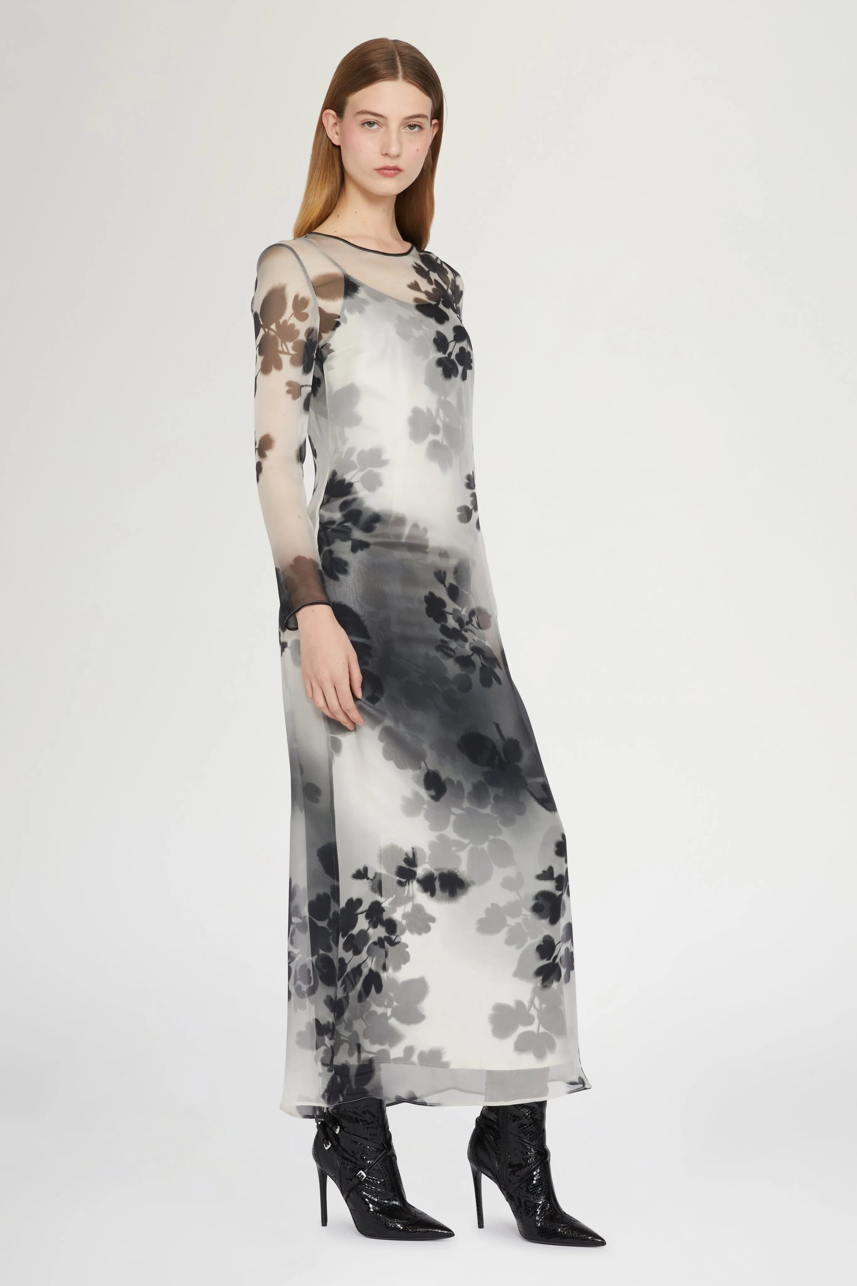 Black & White Long Silk Dress sold by Antonio Marras product image thumbnail 2