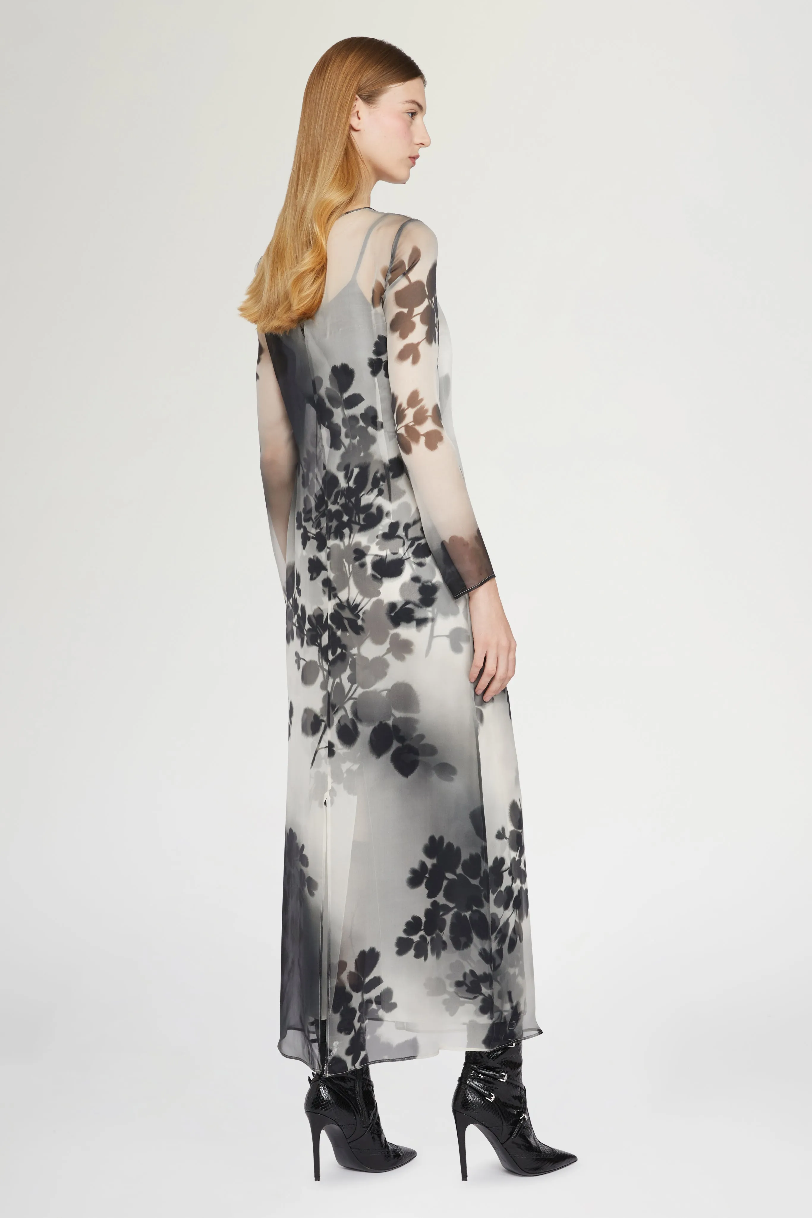Black & White Long Silk Dress sold by Antonio Marras product image thumbnail 3