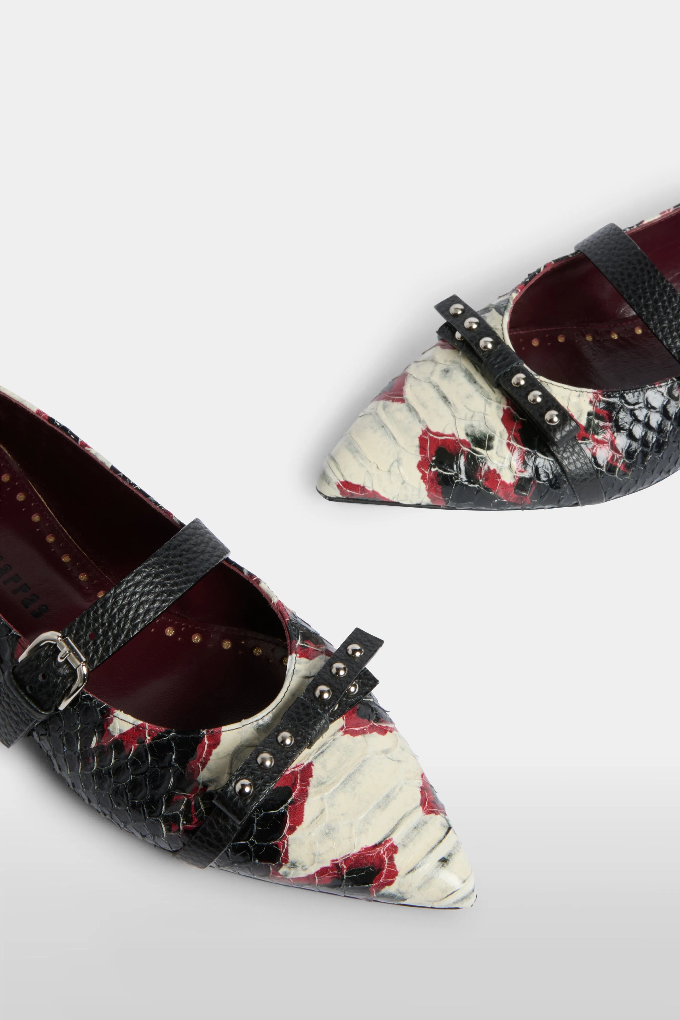 Black & Bordeaux Python-Effect Ballerinas sold by Antonio Marras product image thumbnail 4