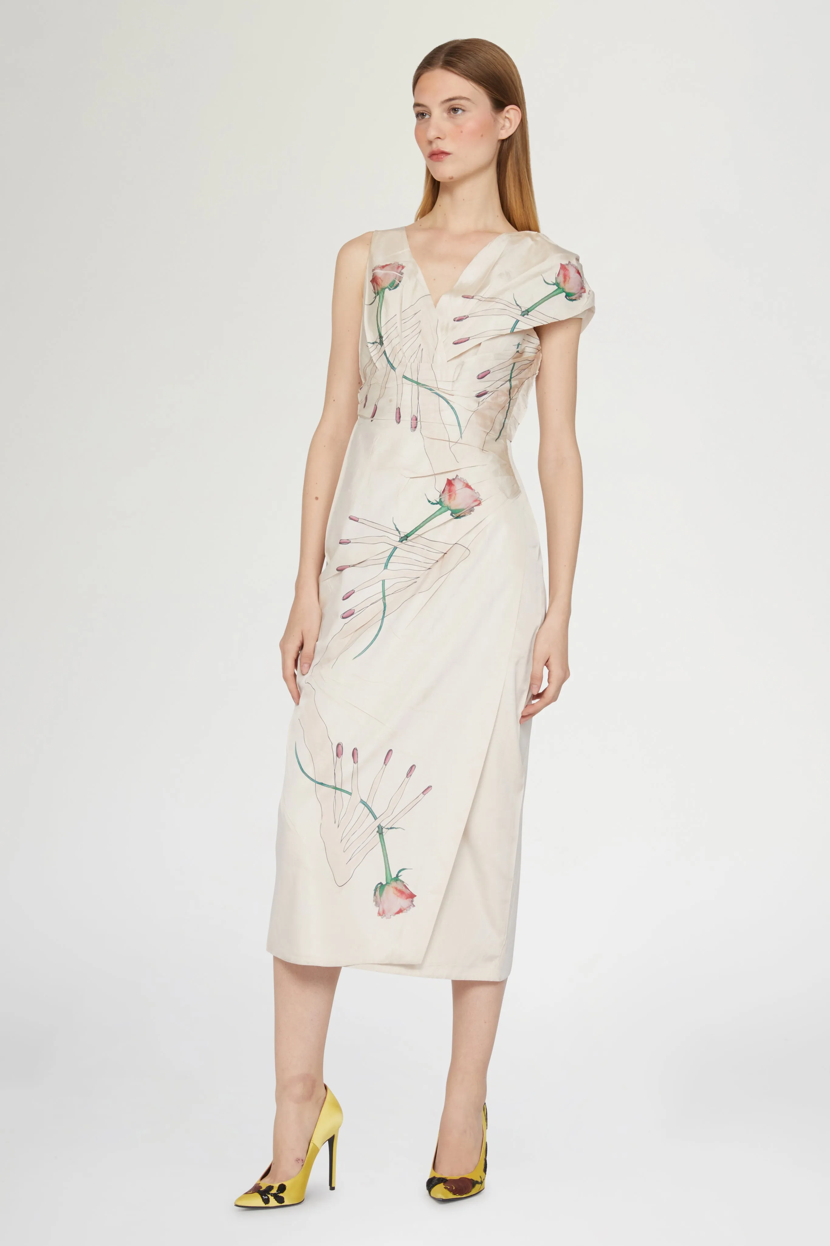 Midi Dress with Rose and Hand Motifs sold by Antonio Marras product image thumbnail 2