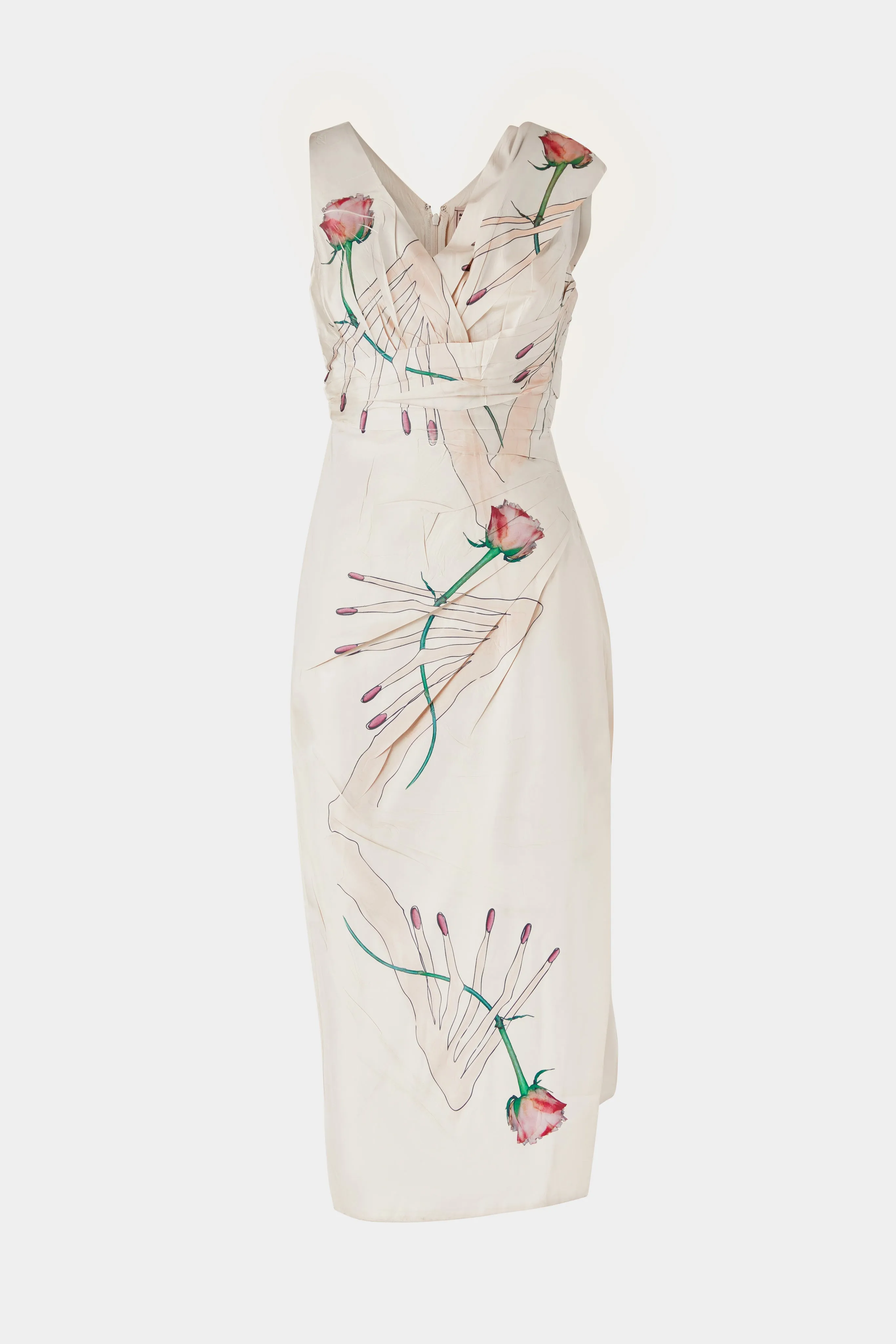Midi Dress with Rose and Hand Motifs sold by Antonio Marras