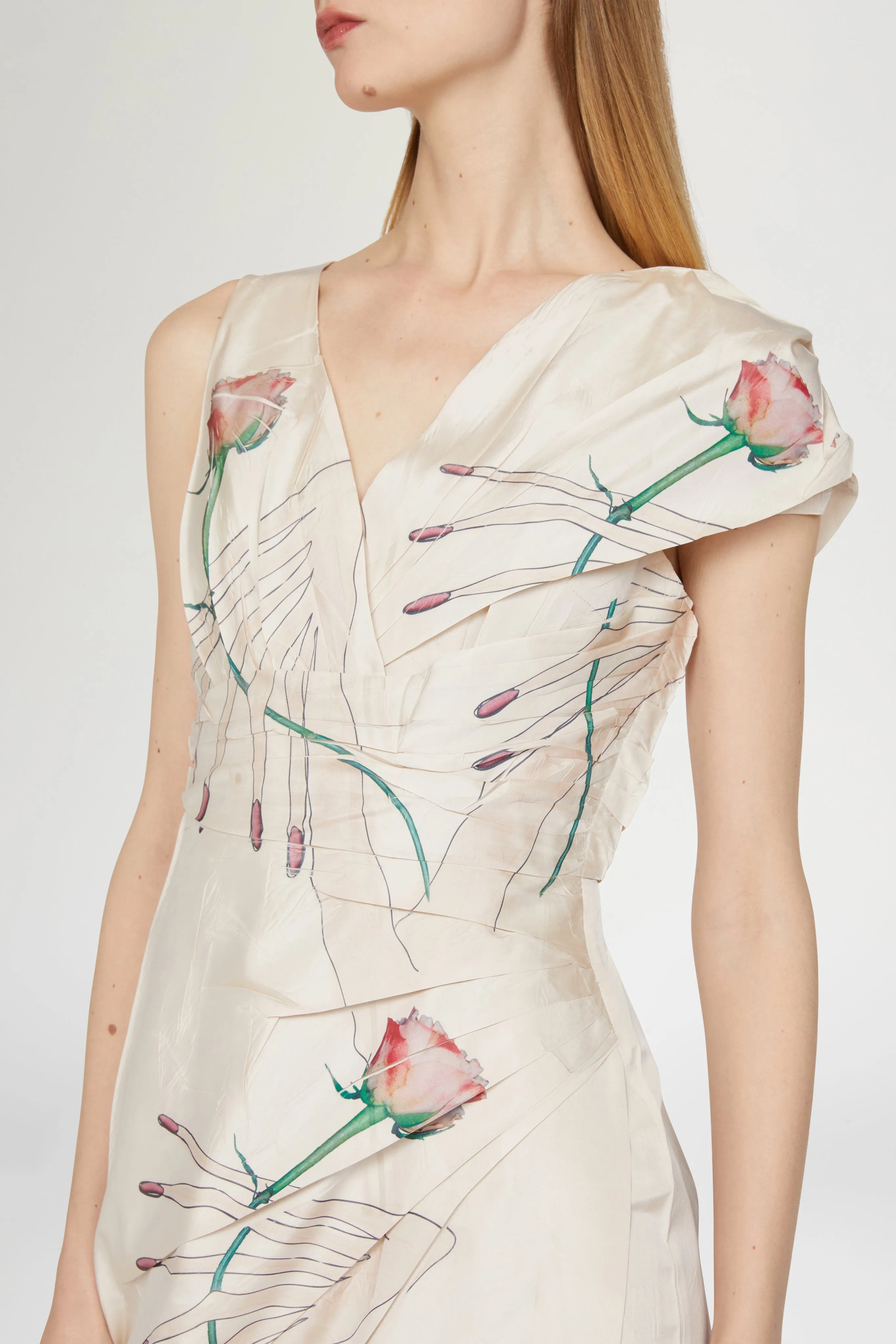 Midi Dress with Rose and Hand Motifs sold by Antonio Marras product image thumbnail 4