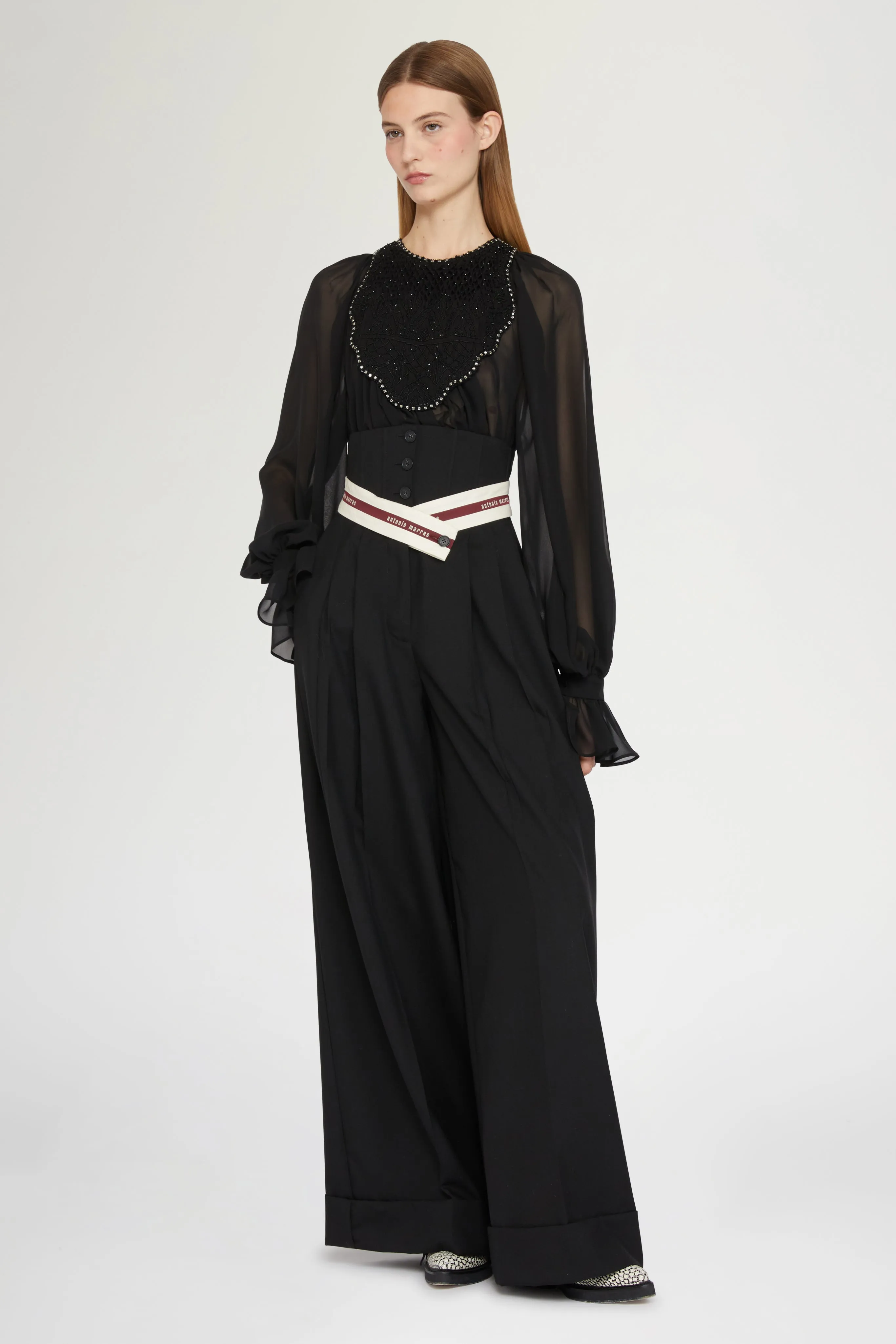 Wide-Leg Pants with Corset-Style Waist sold by Antonio Marras product image thumbnail 2