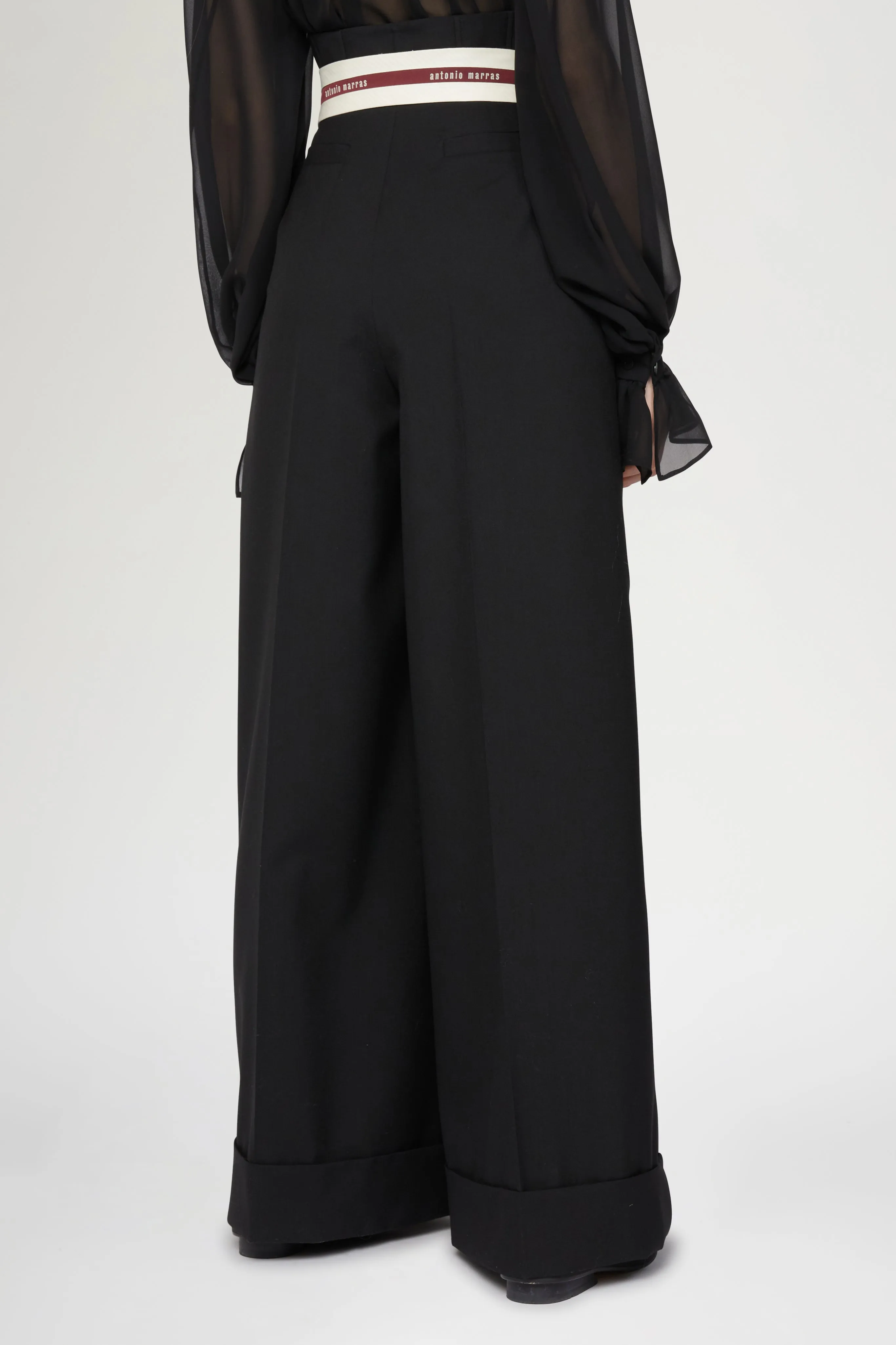 Wide-Leg Pants with Corset-Style Waist sold by Antonio Marras product image thumbnail 3