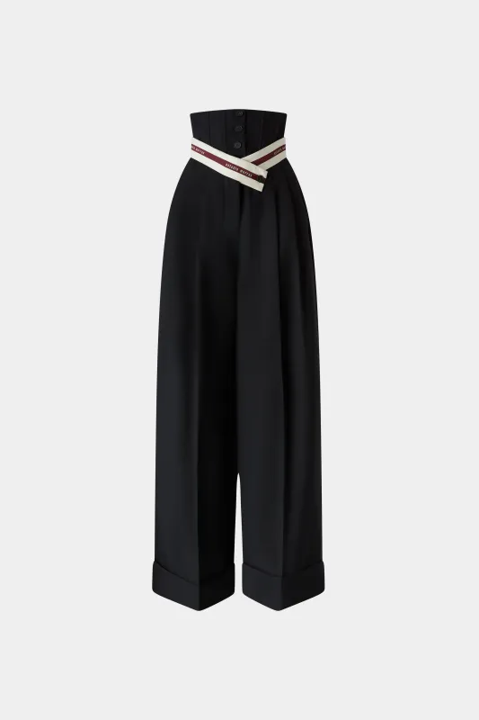 Wide-Leg Pants with Corset-Style Waist sold by Antonio Marras