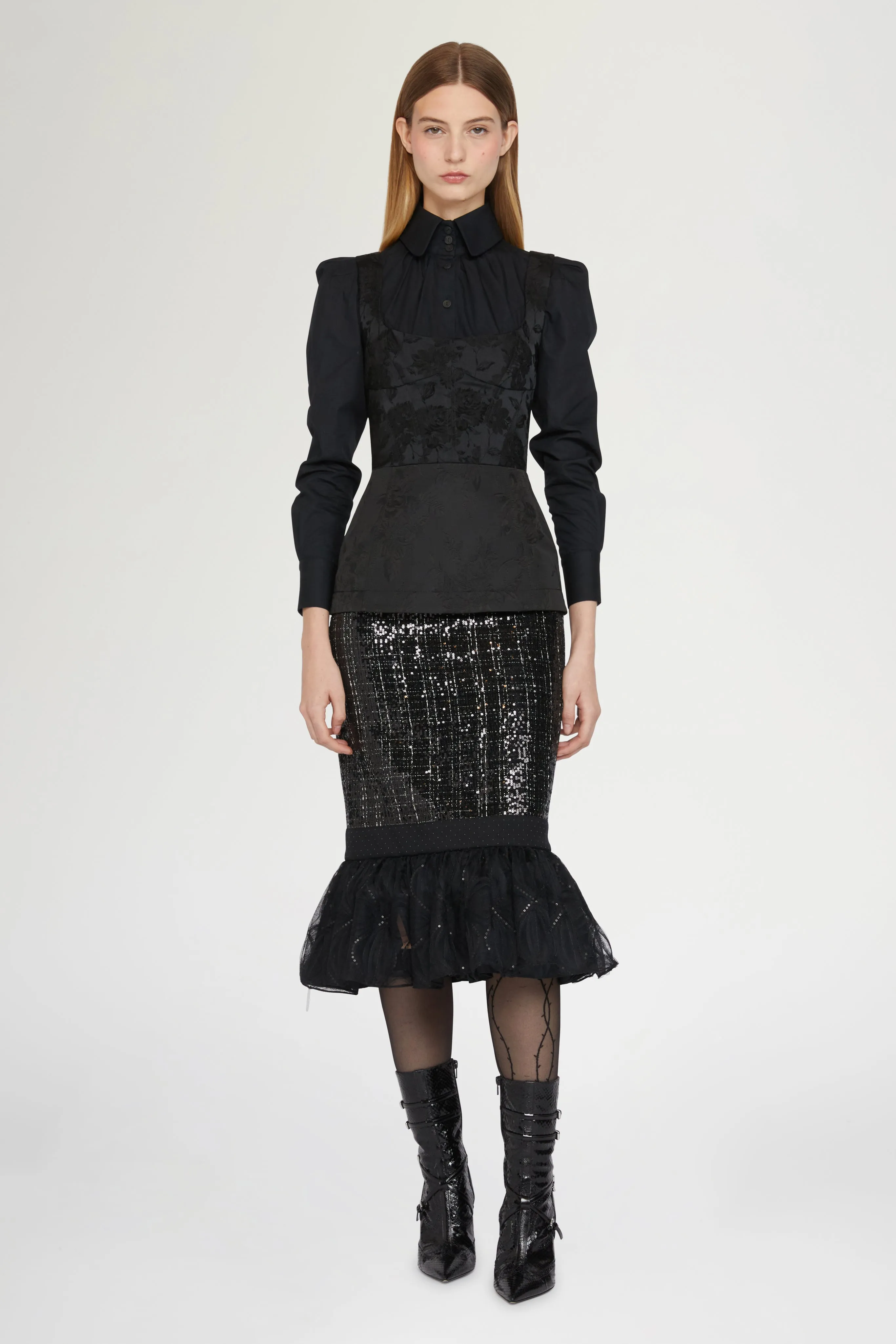 Black Bustier Midi Dress sold by Antonio Marras product image thumbnail 2
