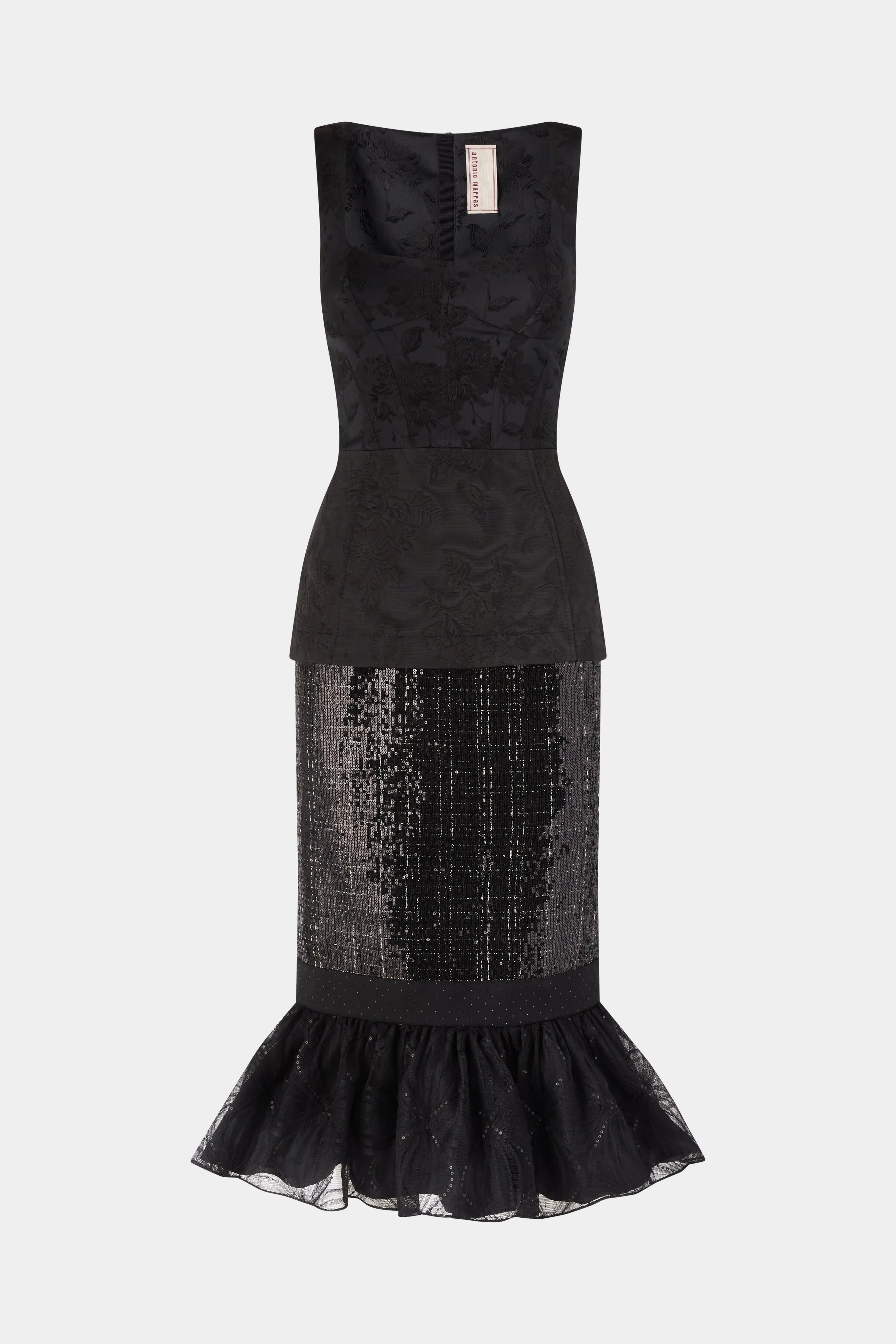 Black Bustier Midi Dress sold by Antonio Marras
