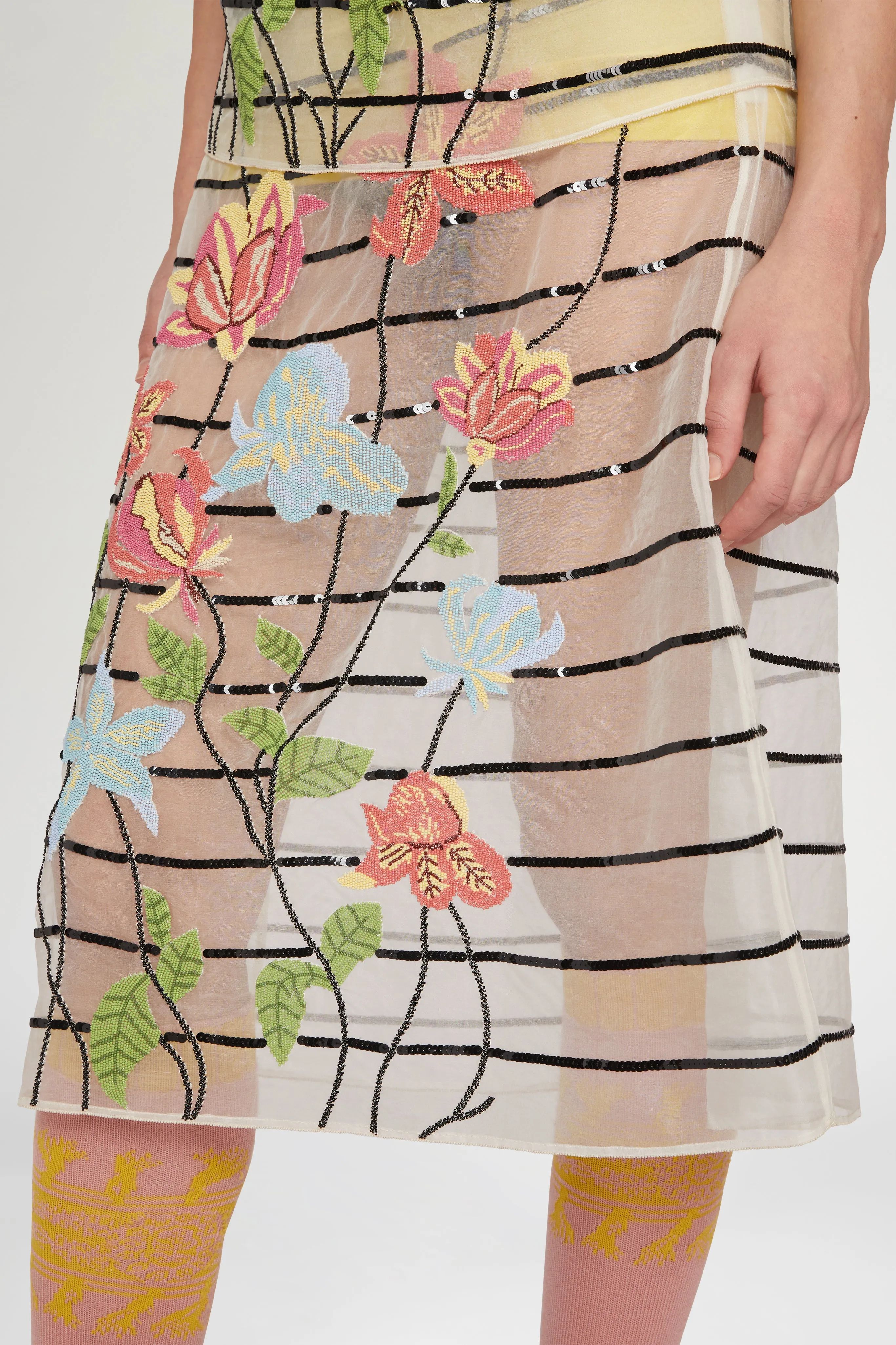 Silk Skirt with Floral Embroidery sold by Antonio Marras product image thumbnail 4