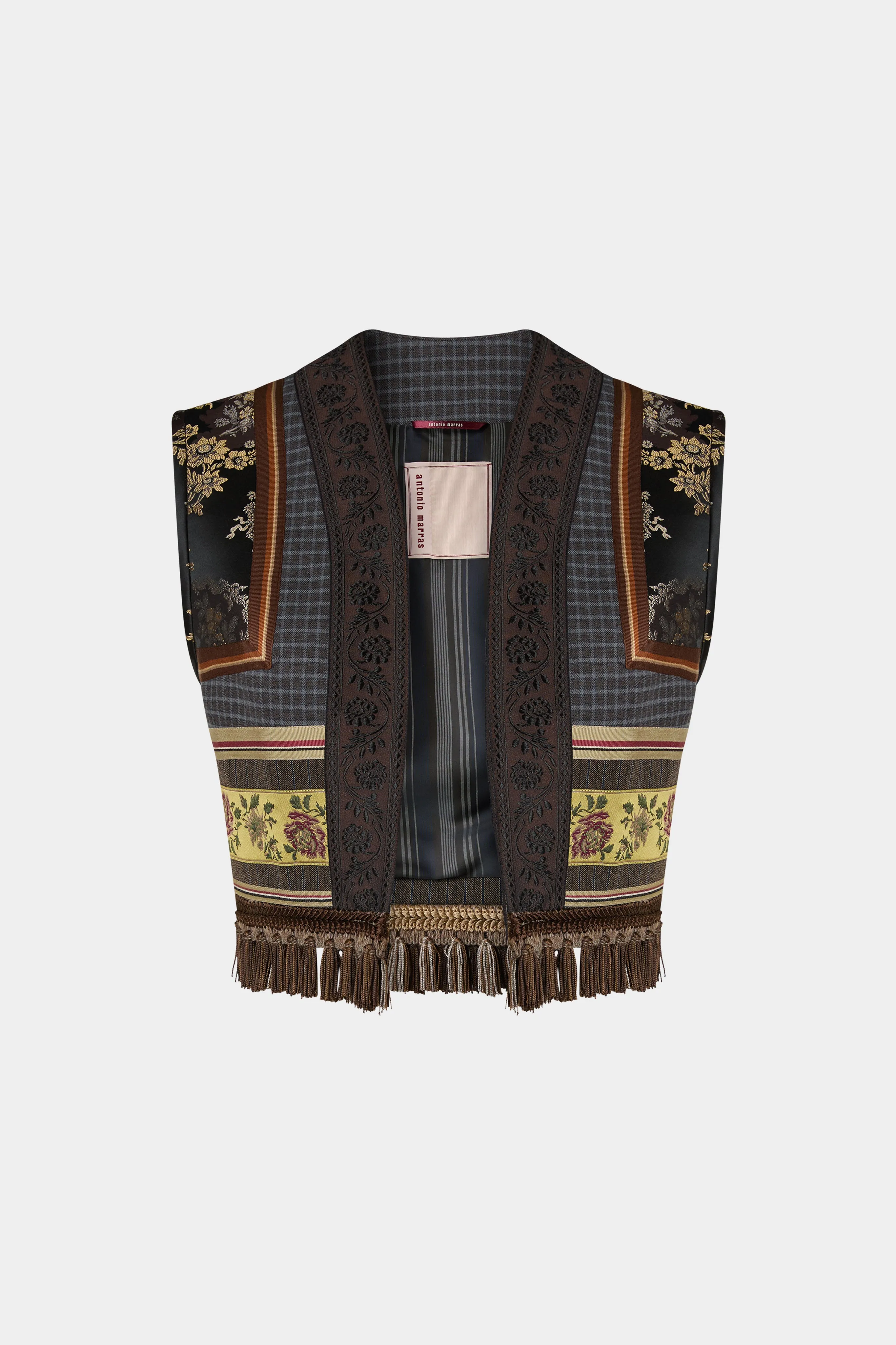 Patchwork Vest with Jacquard Details sold by Antonio Marras