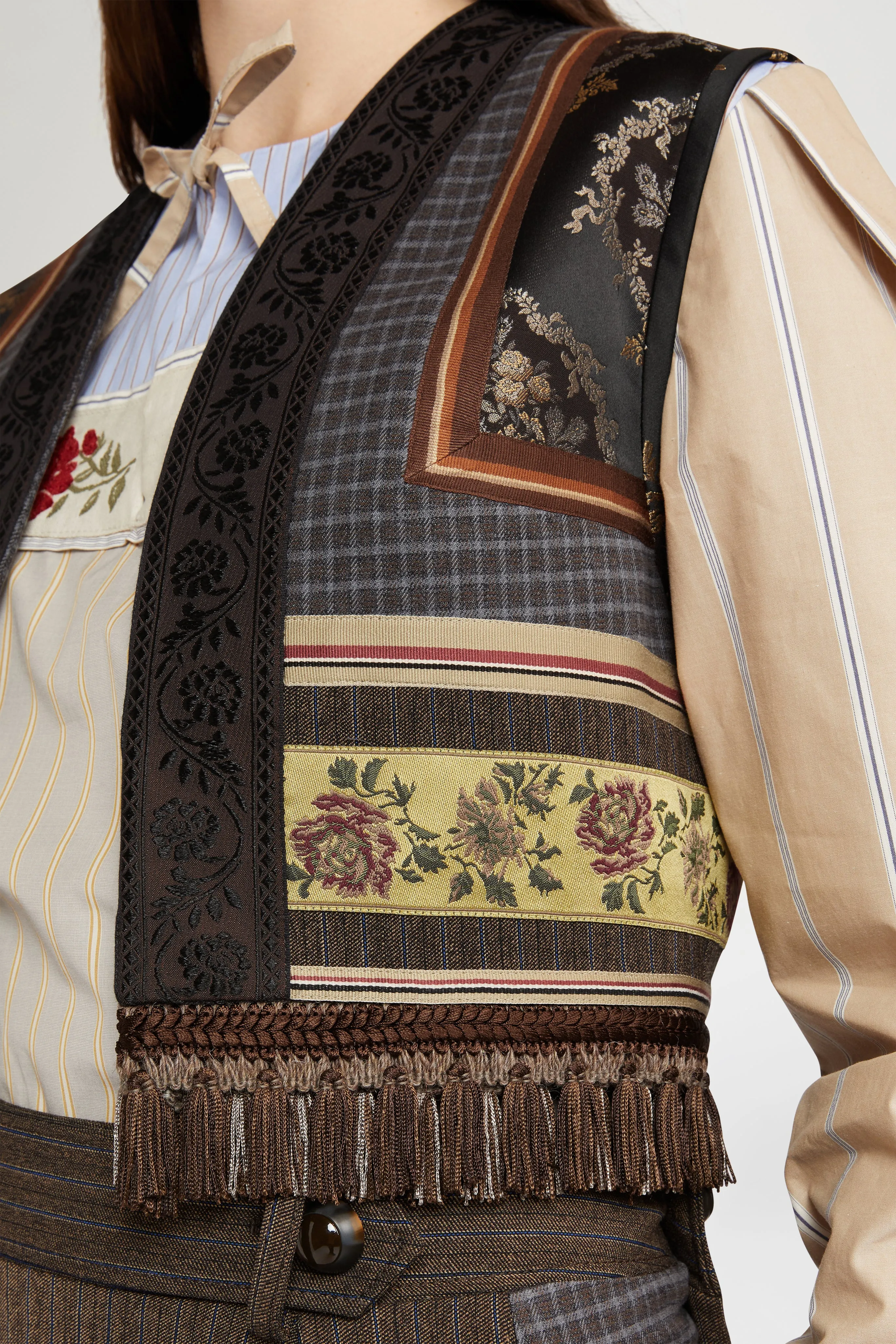 Patchwork Vest with Jacquard Details sold by Antonio Marras product image thumbnail 4