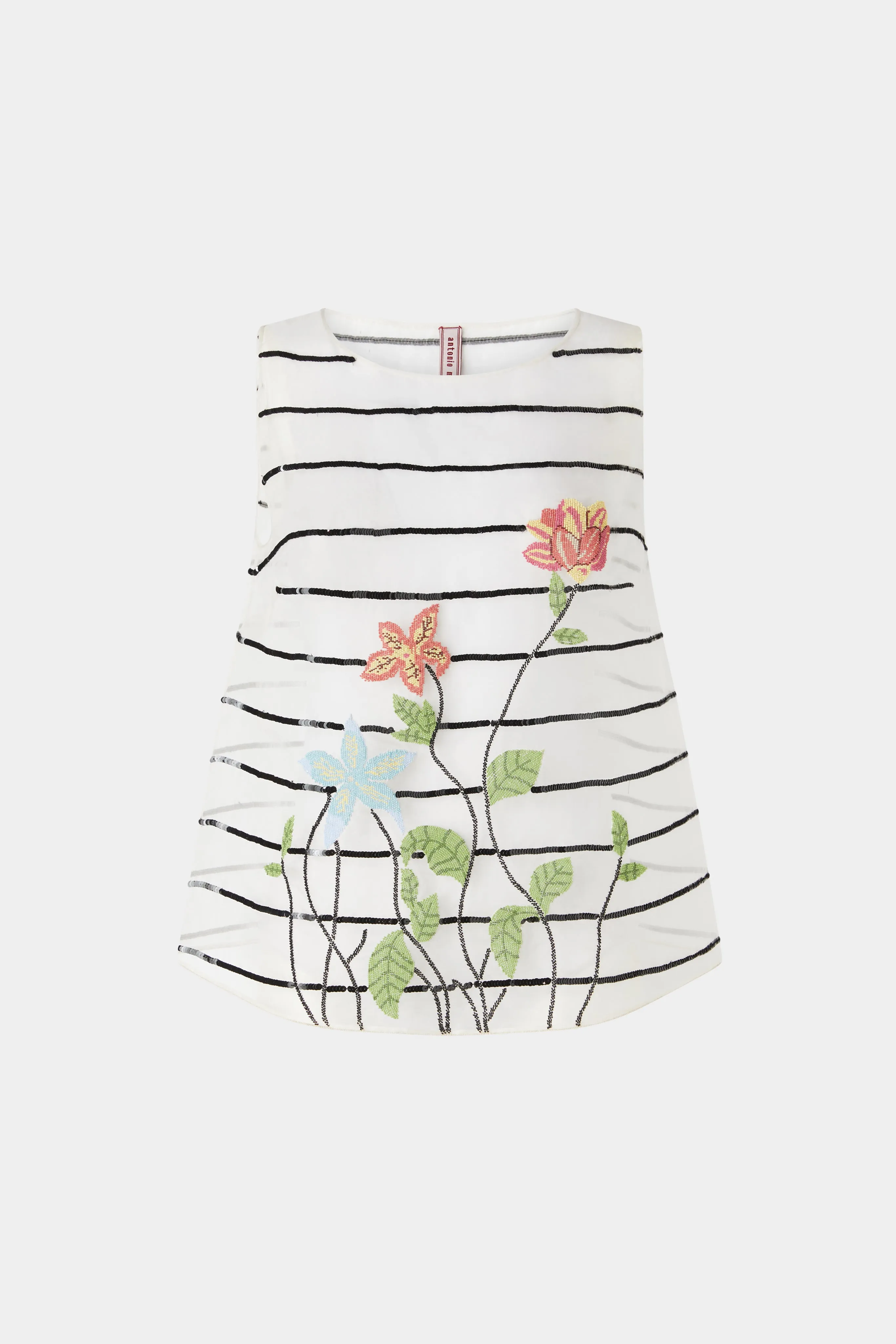 Silk Top with Floral Embroidery sold by Antonio Marras