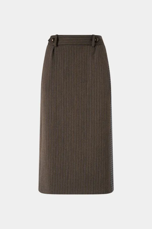 Wool Straight-Cut Midi Skirt sold by Antonio Marras