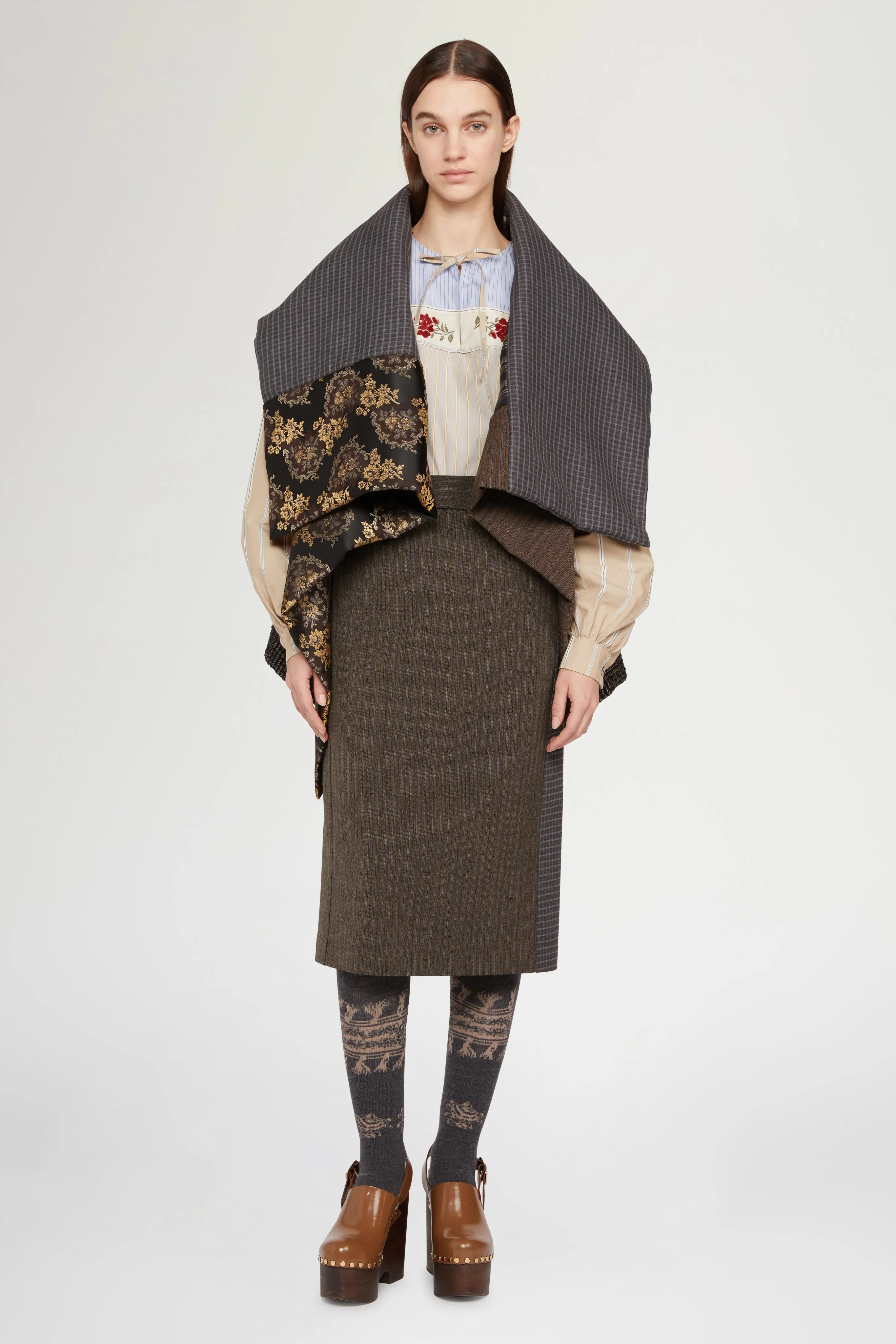 Wool Straight-Cut Midi Skirt sold by Antonio Marras product image thumbnail 2