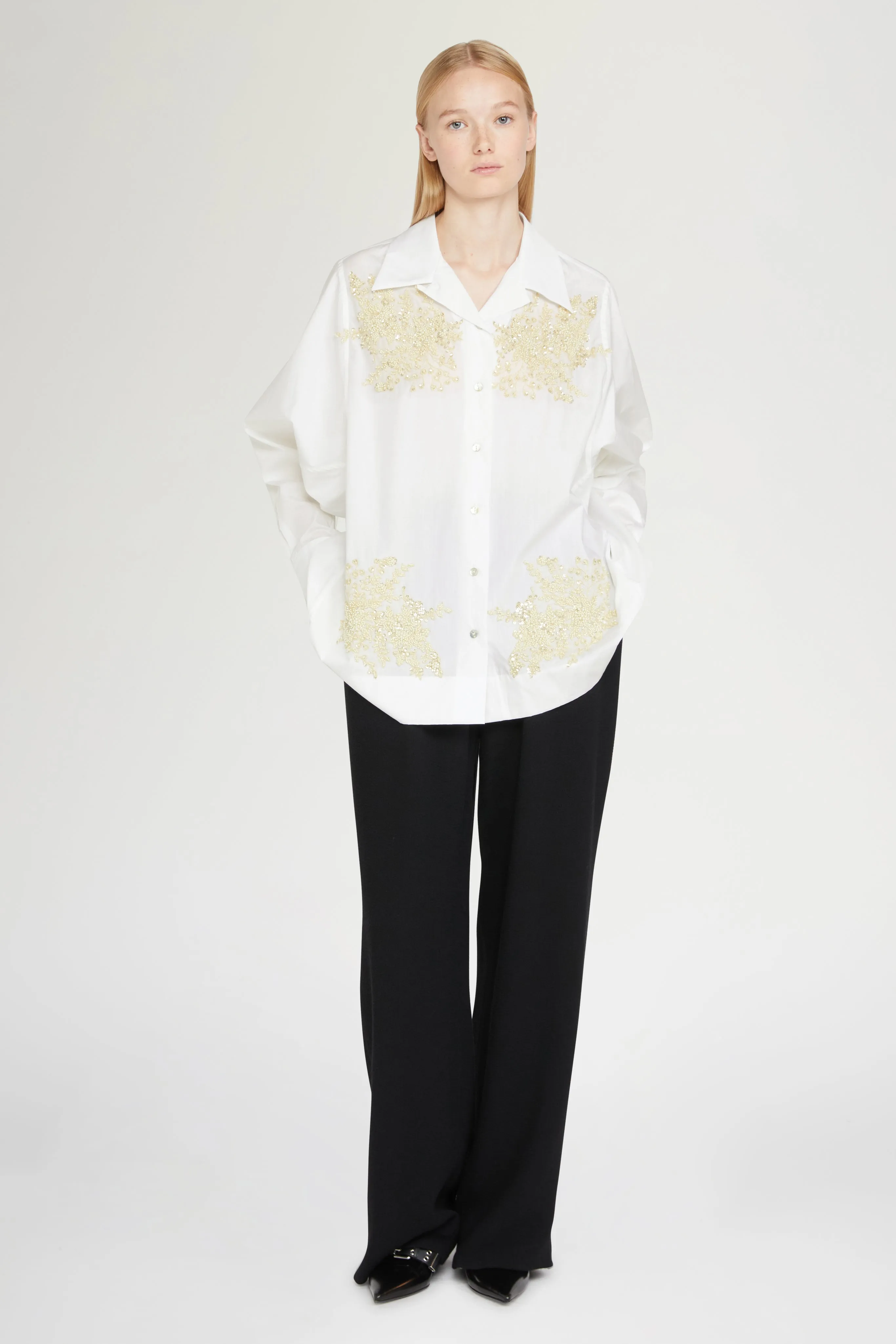 White Cotton Shirt with Beads sold by Antonio Marras product image thumbnail 2