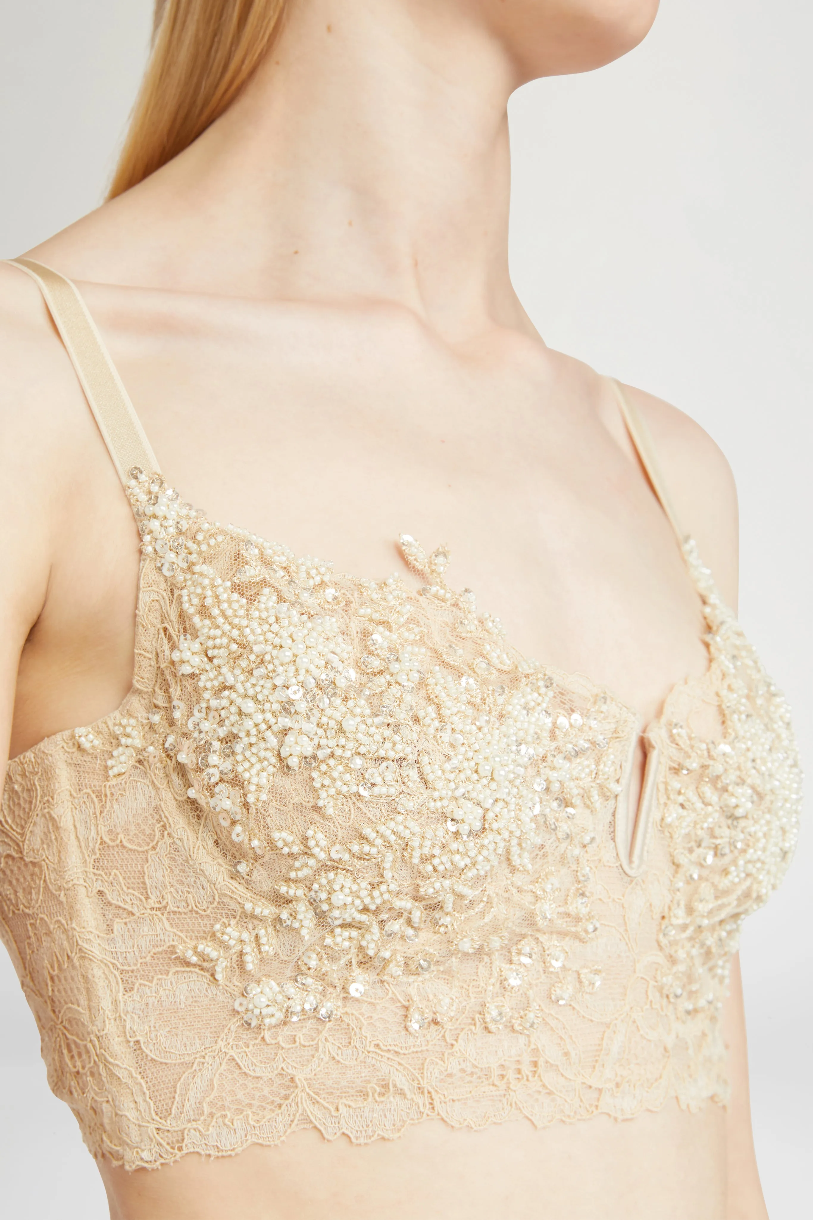 Ivory Lace Bralette sold by Antonio Marras product image thumbnail 5