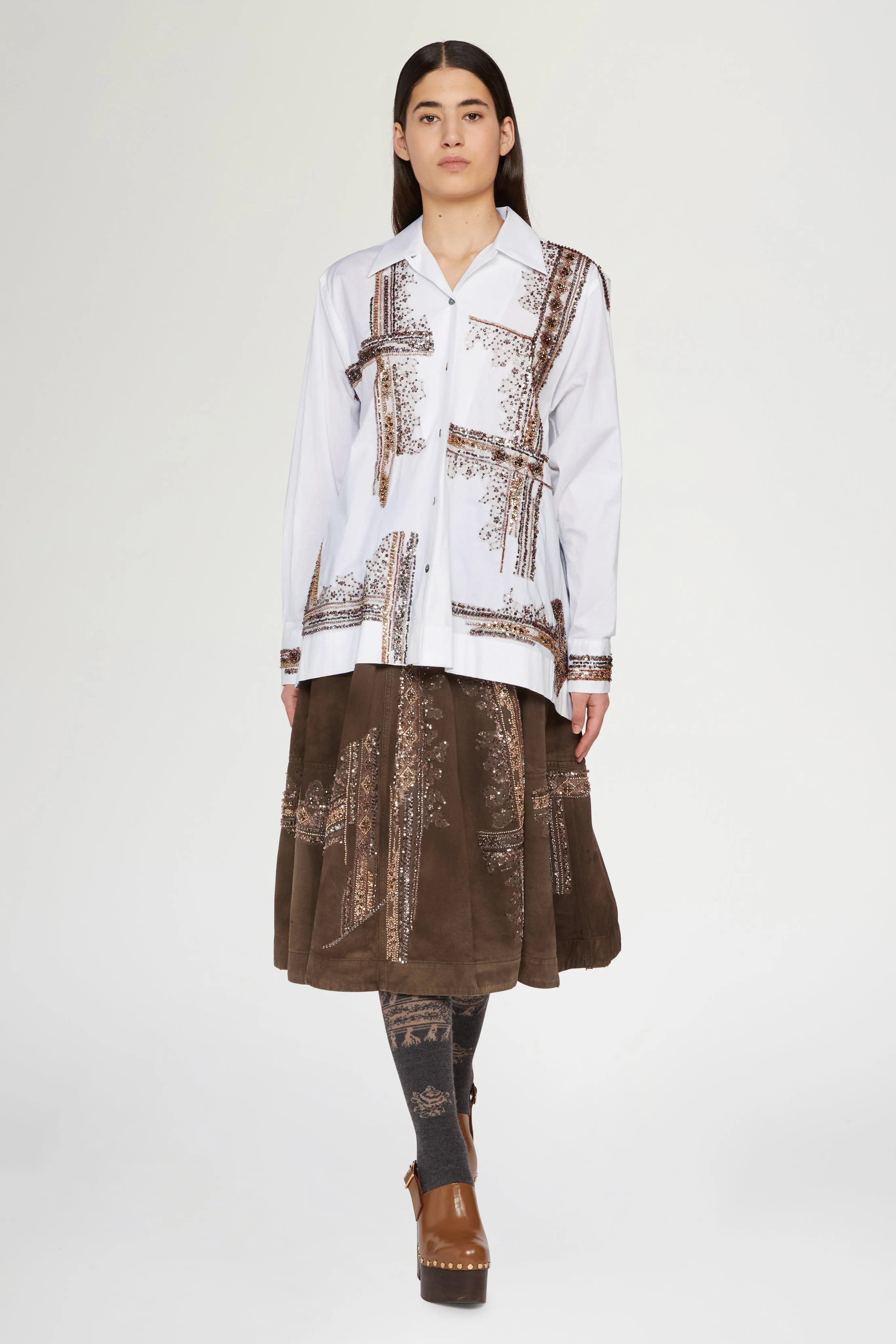 White Cotton Shirt with Sequins sold by Antonio Marras product image thumbnail 2