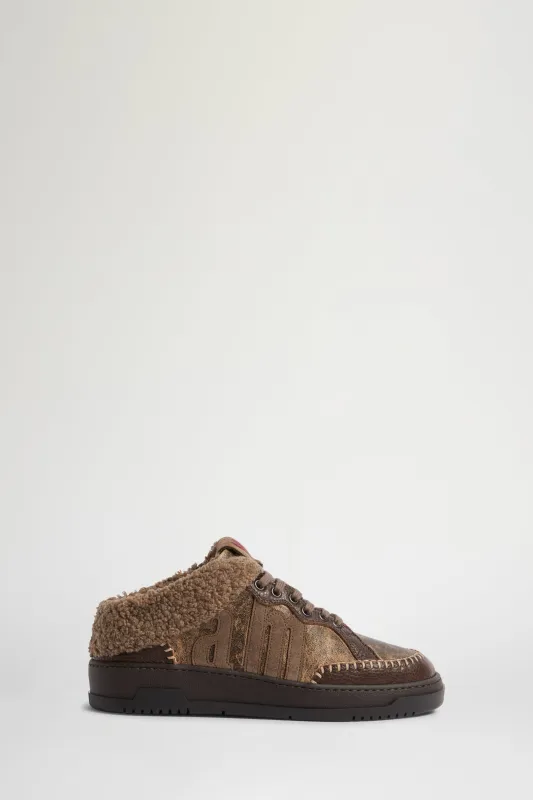 Shearling Mid-Top Sneakers with AM Logo sold by Antonio Marras