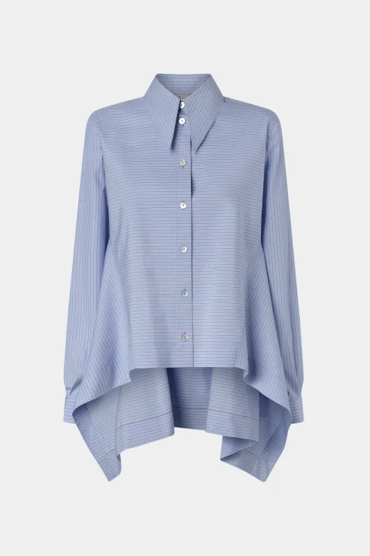 Oversized Light Blue Striped Cotton Shirt made by Antonio Marras