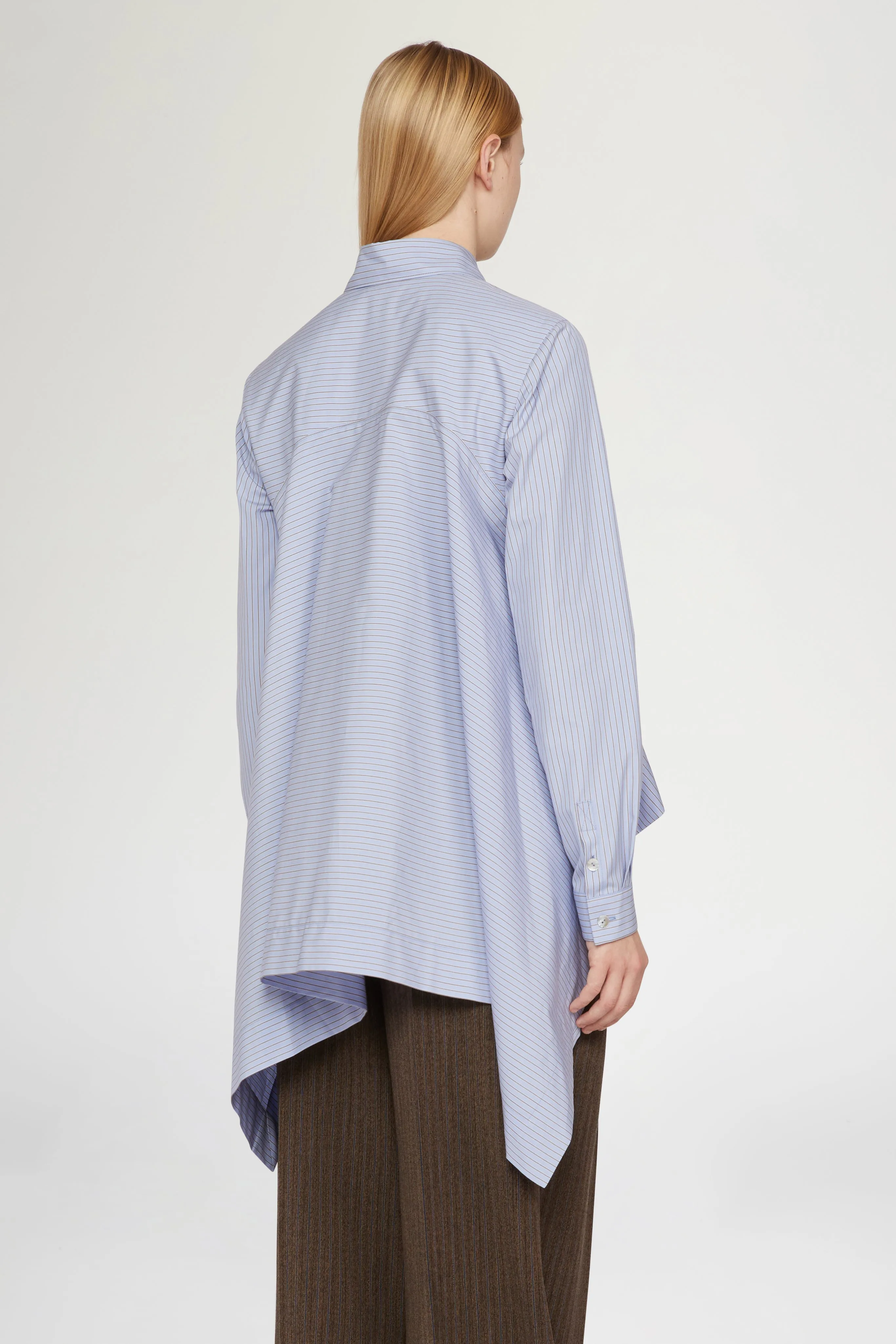Oversized Light Blue Striped Cotton Shirt sold by Antonio Marras product image thumbnail 3