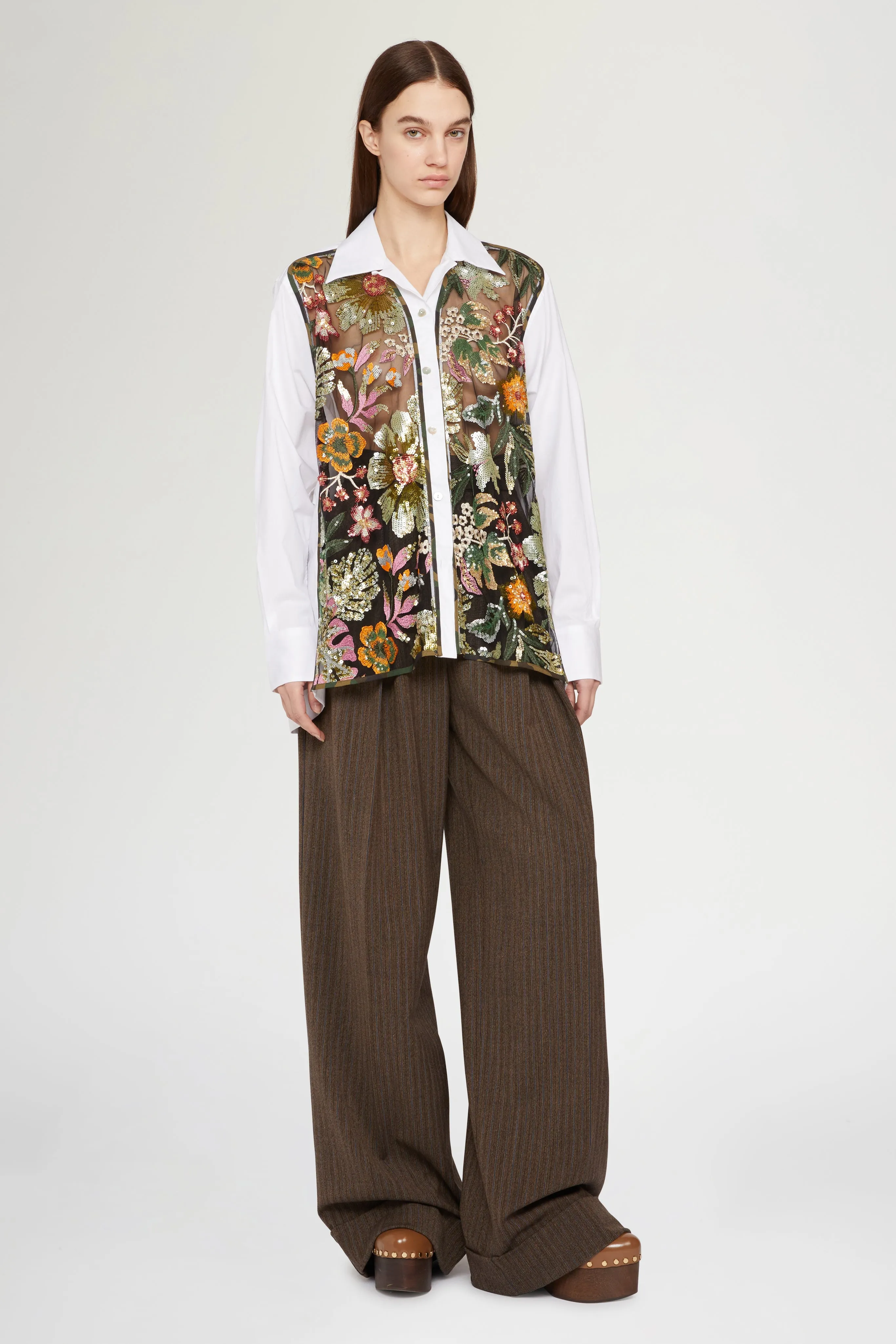 White Cotton Shirt with Sequinned Embroidery sold by Antonio Marras product image thumbnail 2