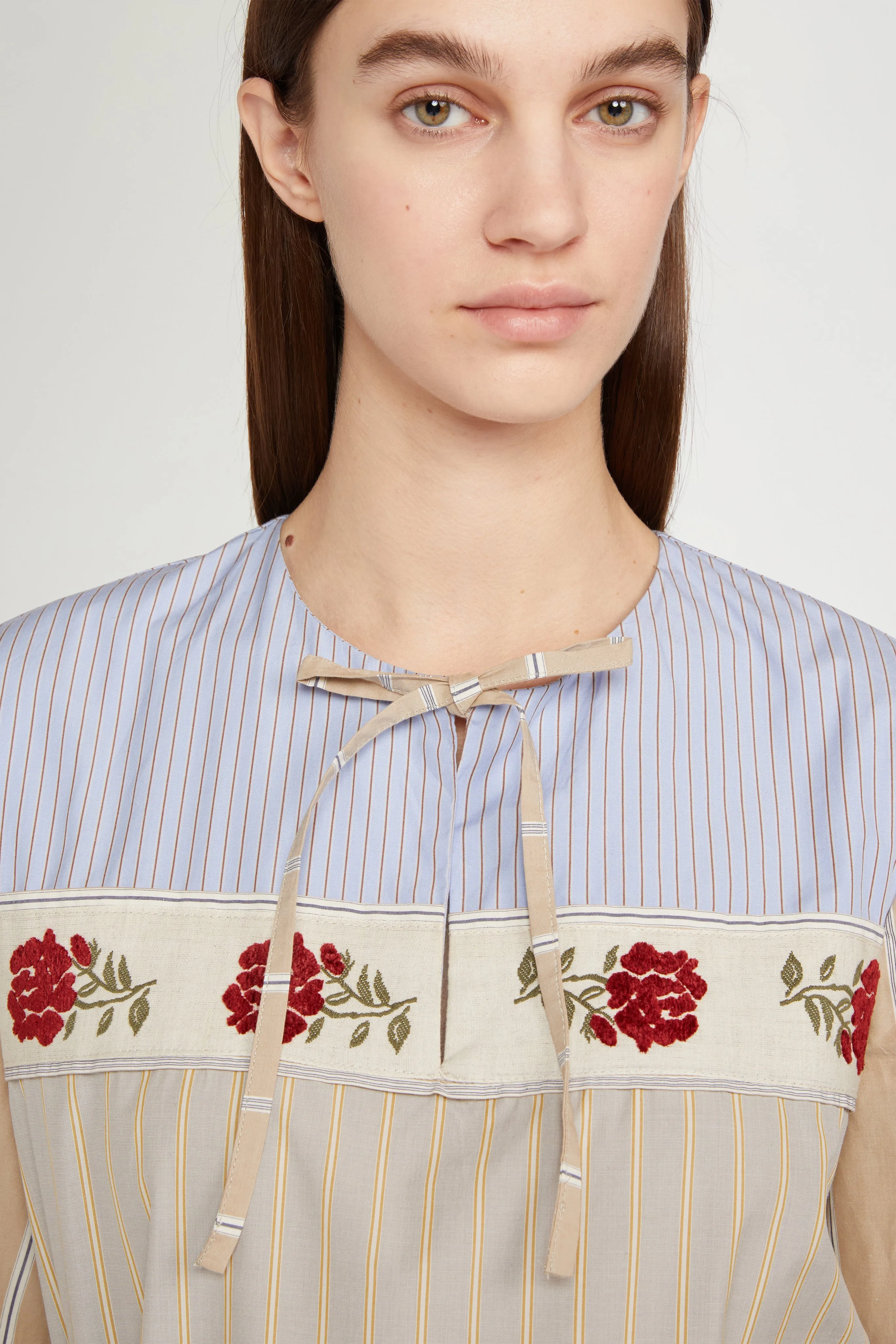 Striped Cotton Blouse with Floral Jacquard sold by Antonio Marras product image thumbnail 3