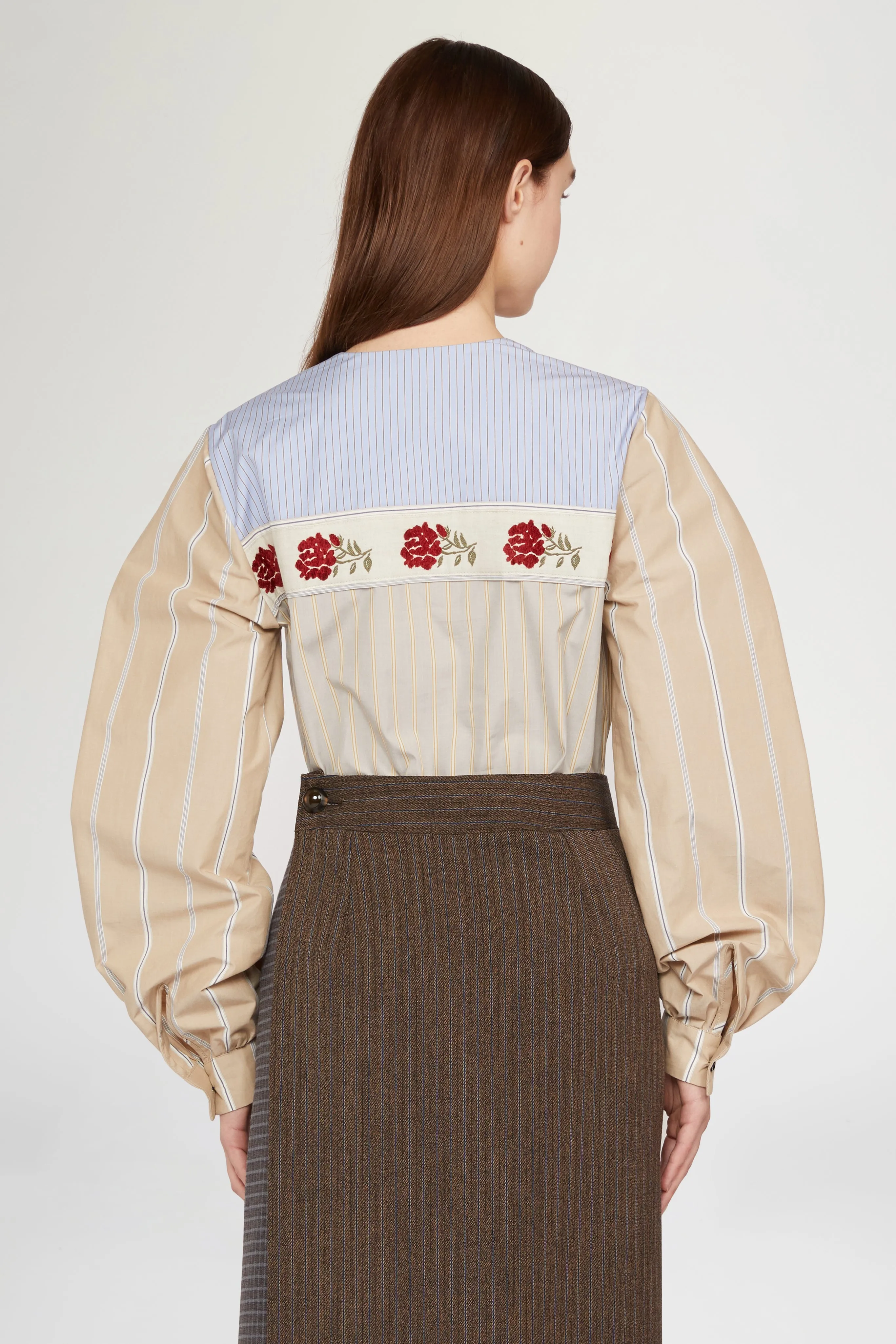 Striped Cotton Blouse with Floral Jacquard sold by Antonio Marras product image thumbnail 2