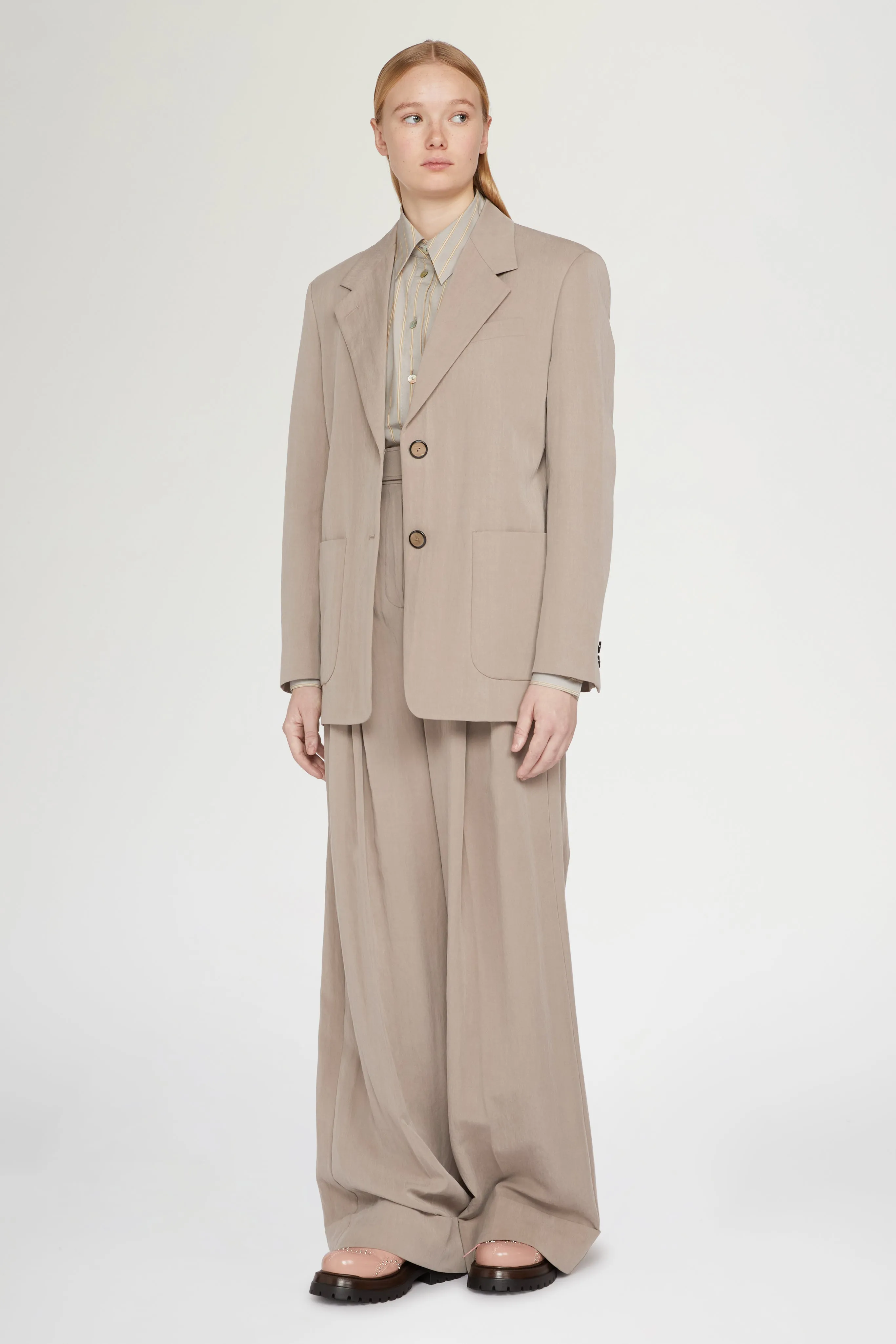 Taupe Palazzo Pants sold by Antonio Marras product image thumbnail 2