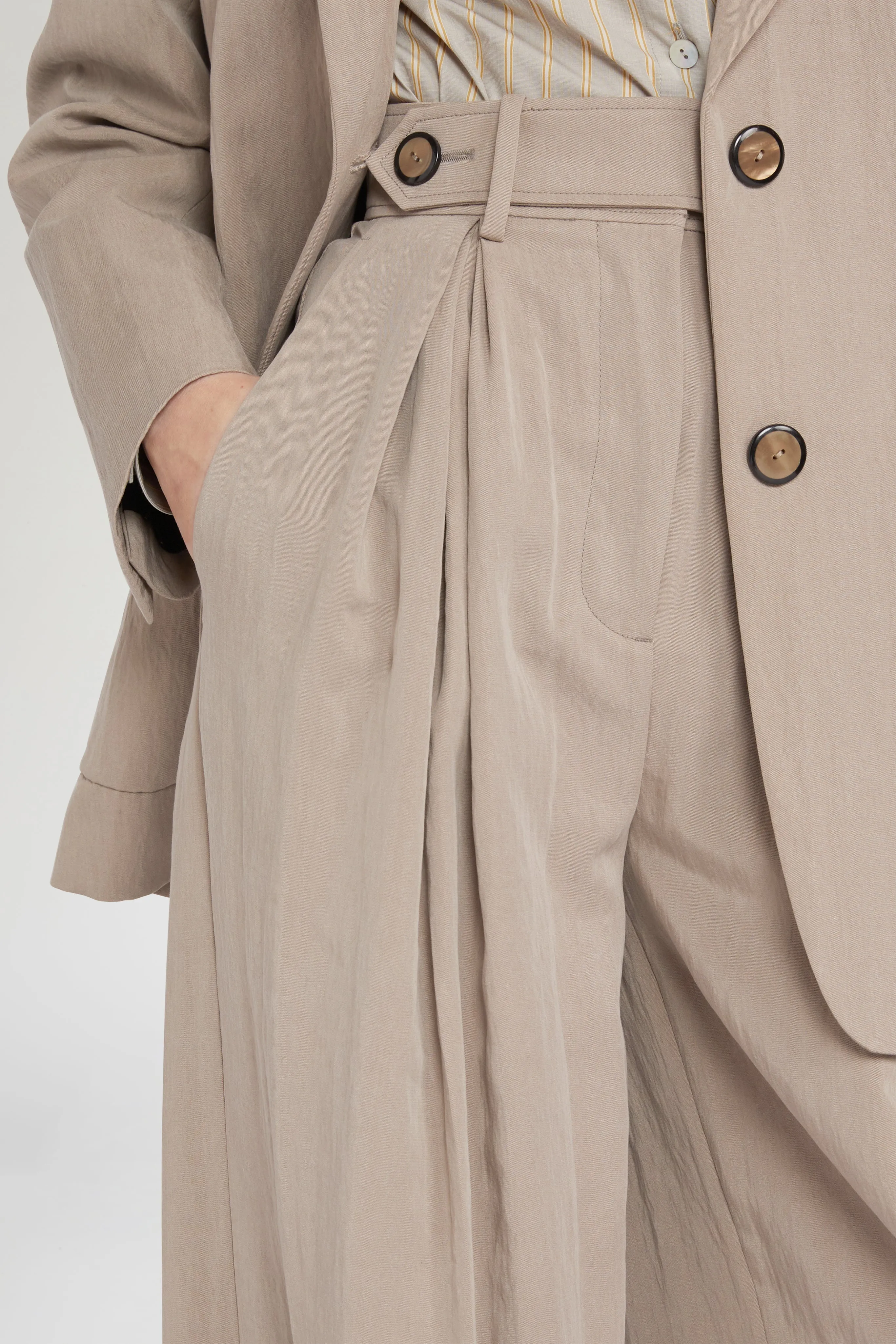 Taupe Palazzo Pants sold by Antonio Marras product image thumbnail 4