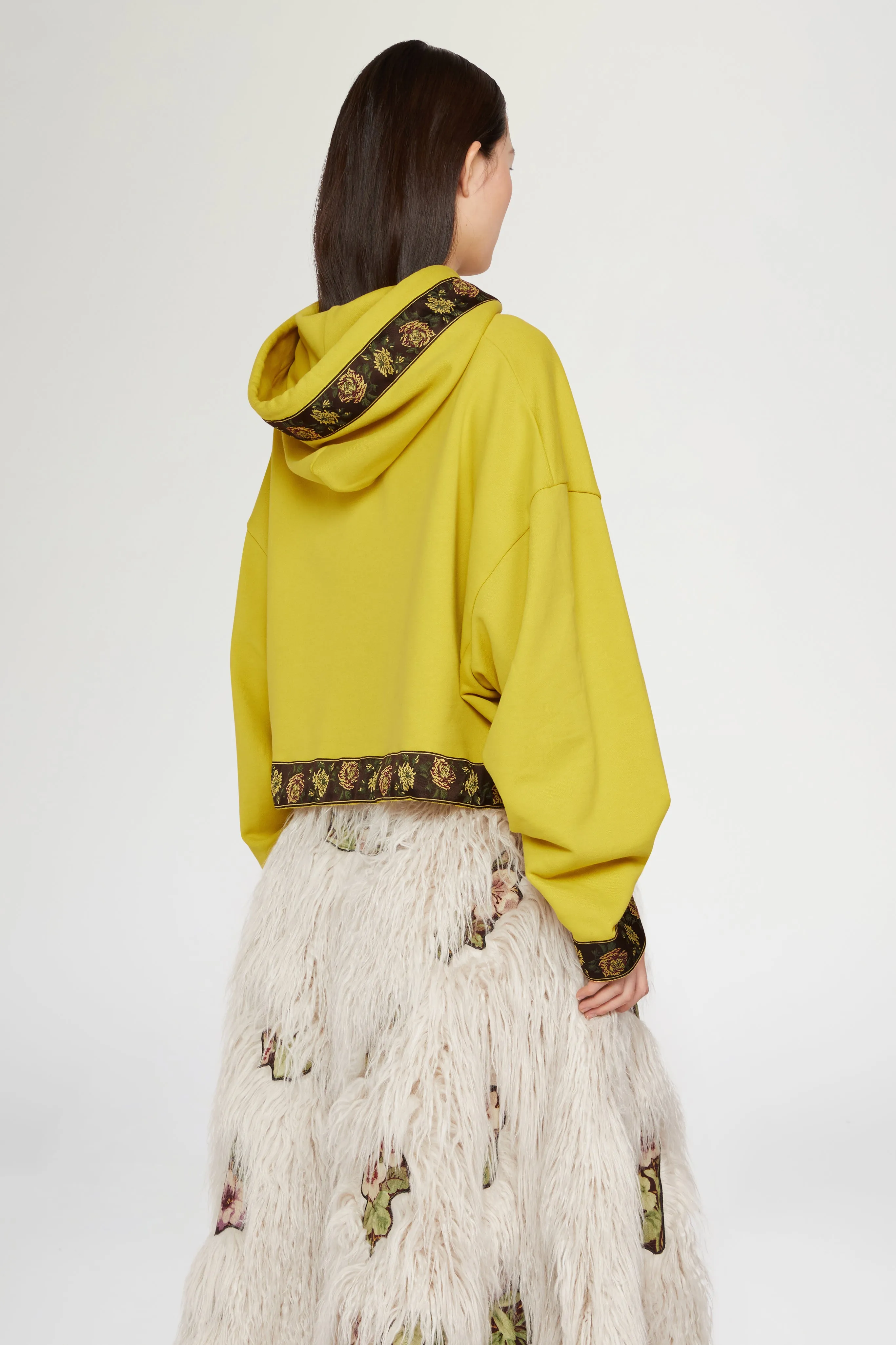 Yellow Oversize Hoodie with Floral Jacquard sold by Antonio Marras product image thumbnail 3