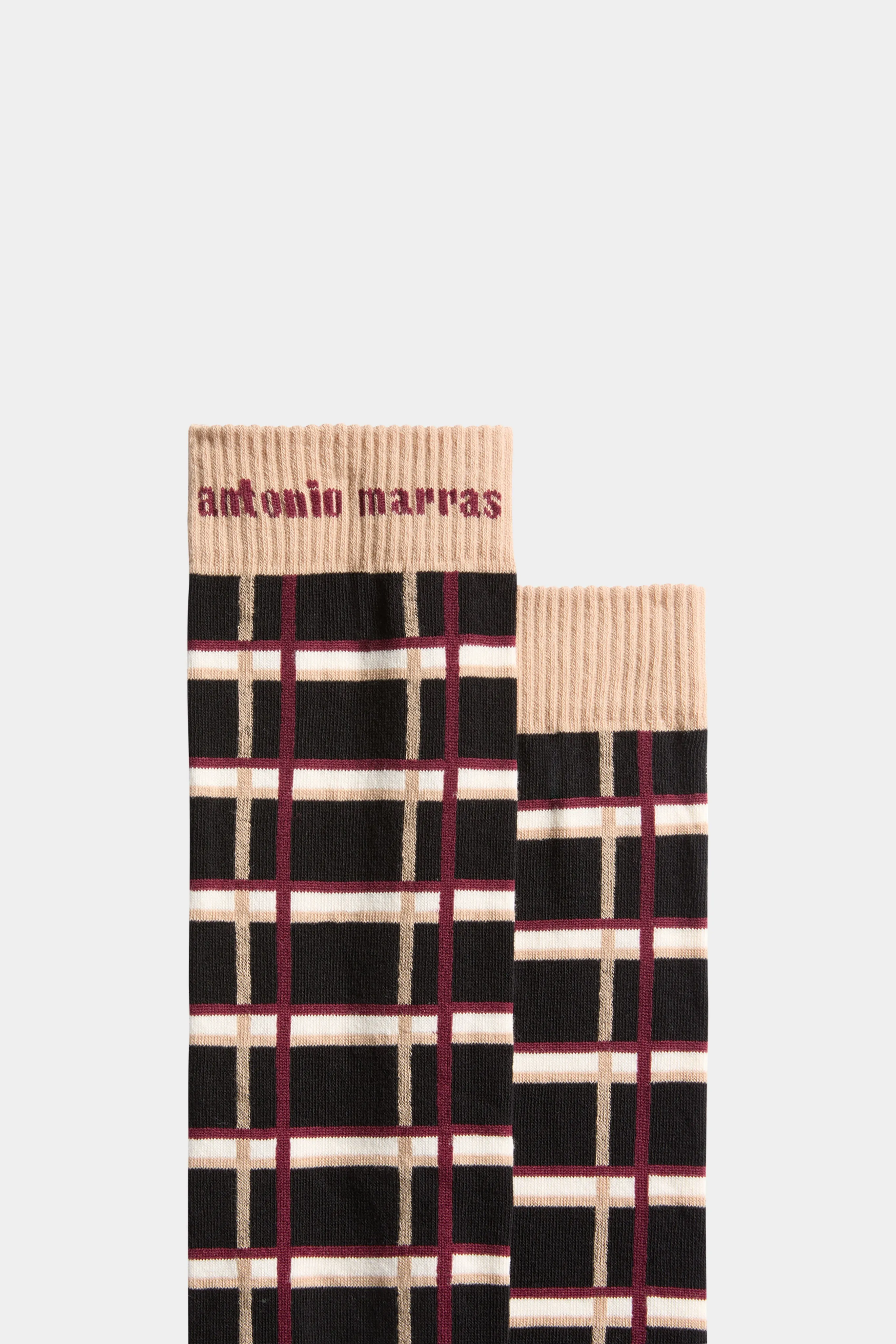 Black & Beige Checked Socks sold by Antonio Marras product image thumbnail 2