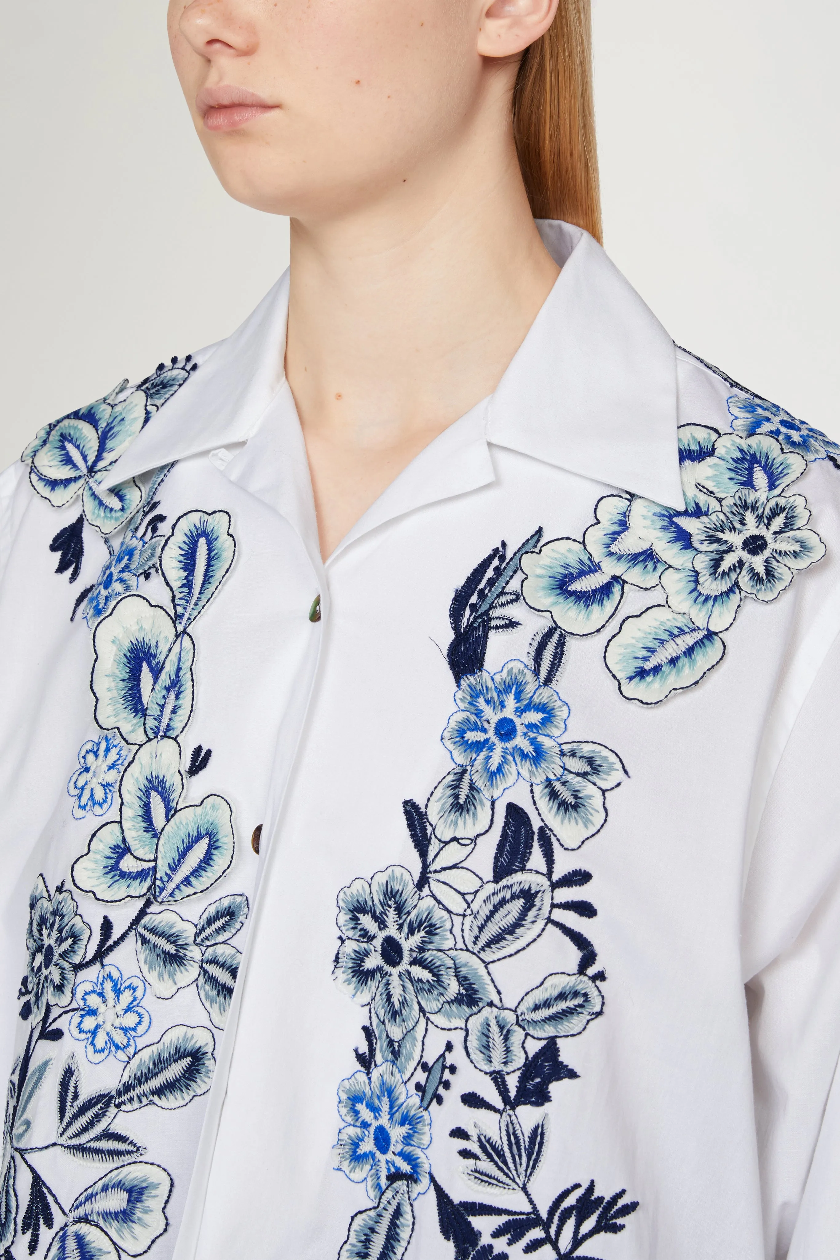 Cotton Shirt with Blue Embroidery sold by Antonio Marras product image thumbnail 4