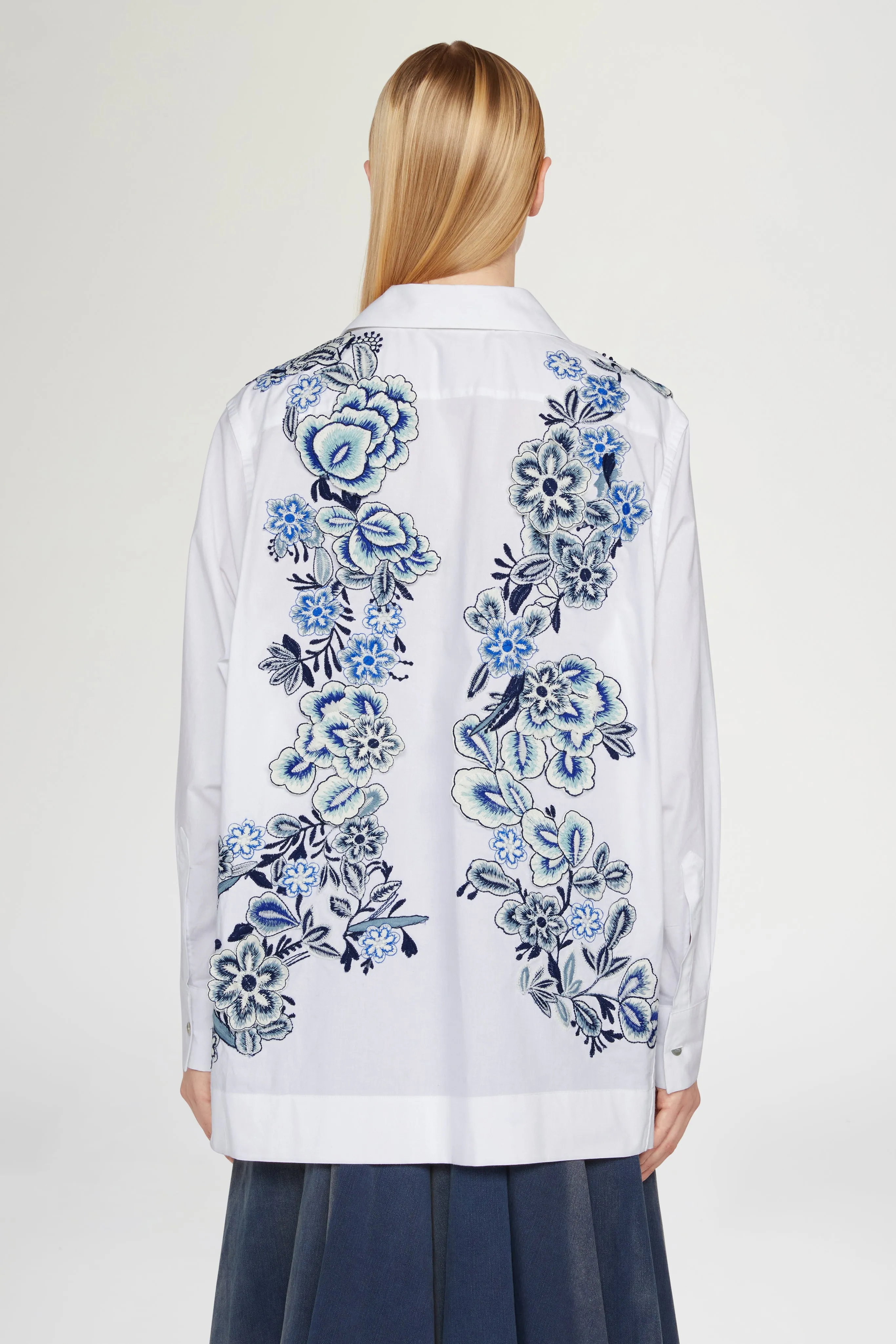Cotton Shirt with Blue Embroidery sold by Antonio Marras product image thumbnail 3