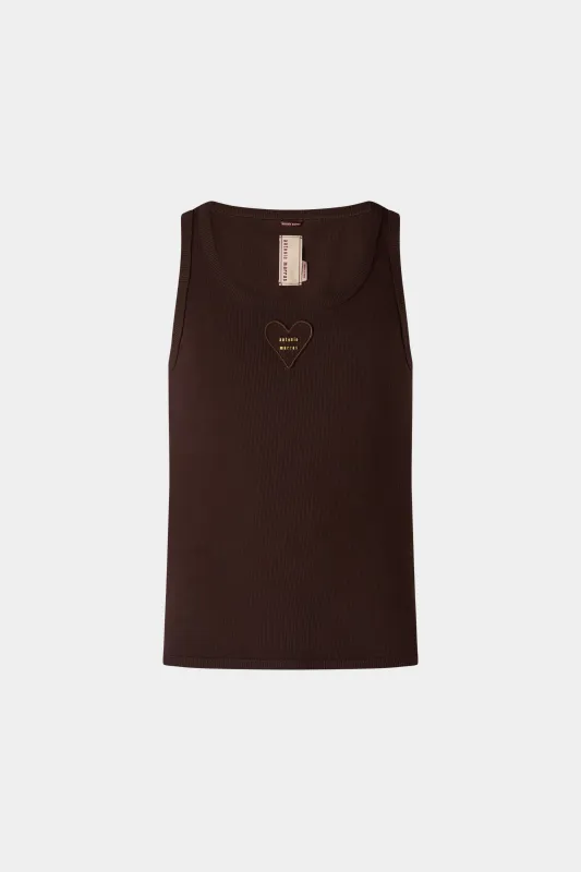 Brown Tank Top made by Antonio Marras