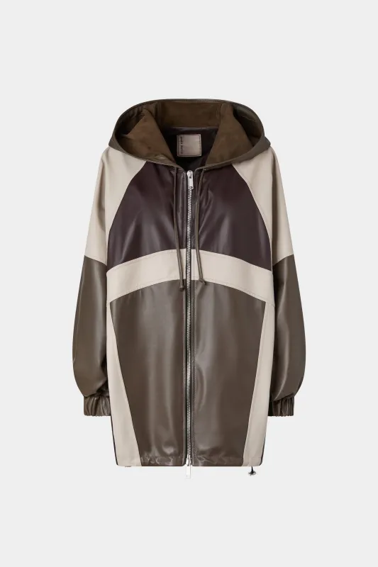 Leather Hooded Jacket made by Antonio Marras