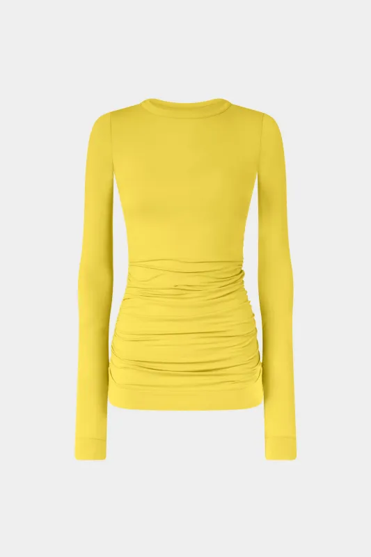 Yellow Long-Sleeved Jersey Top sold by Antonio Marras