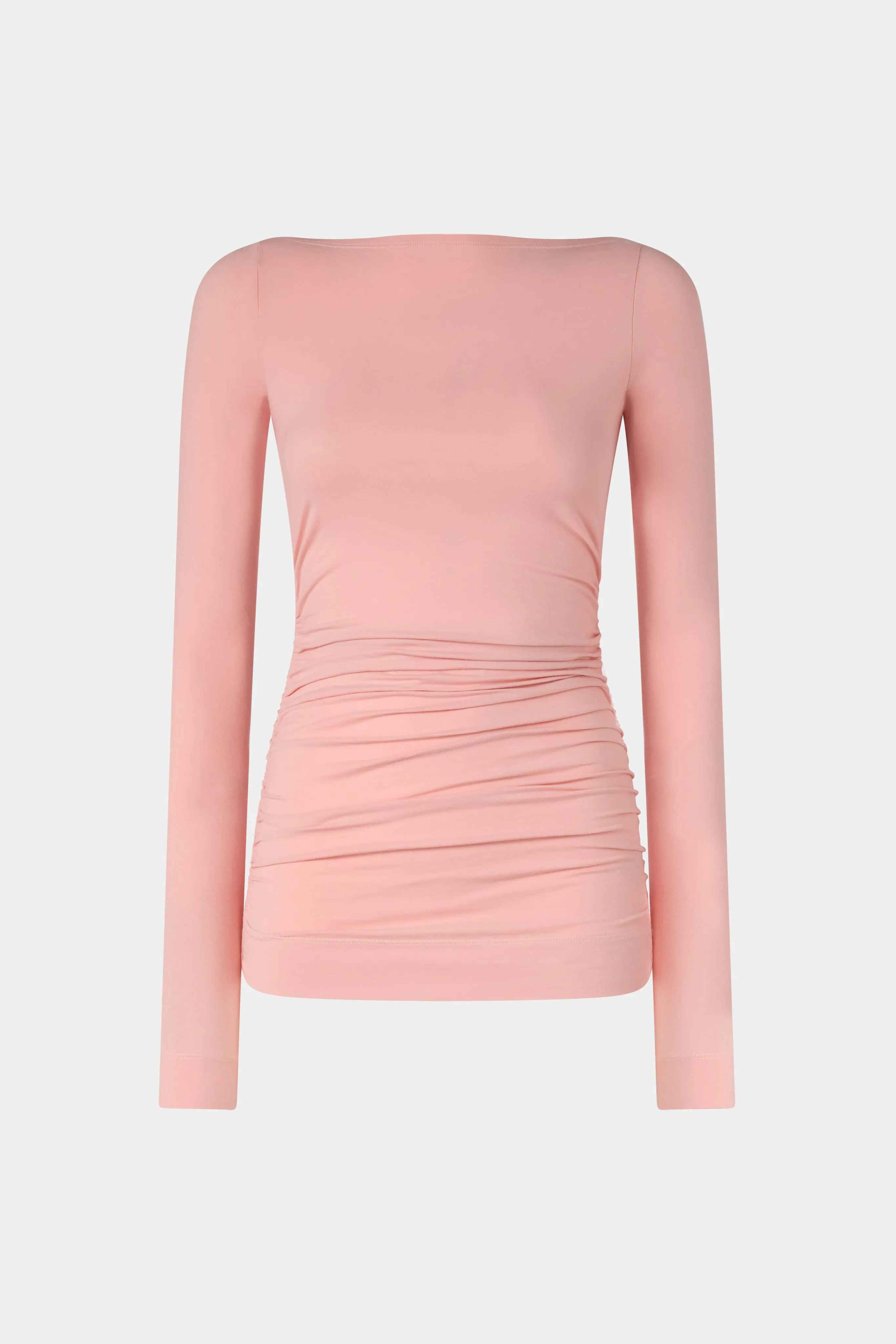 Pink Boat Neck Jersey Top sold by Antonio Marras
