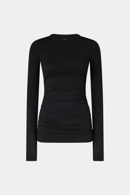 Black Long-Sleeved Jersey Top sold by Antonio Marras