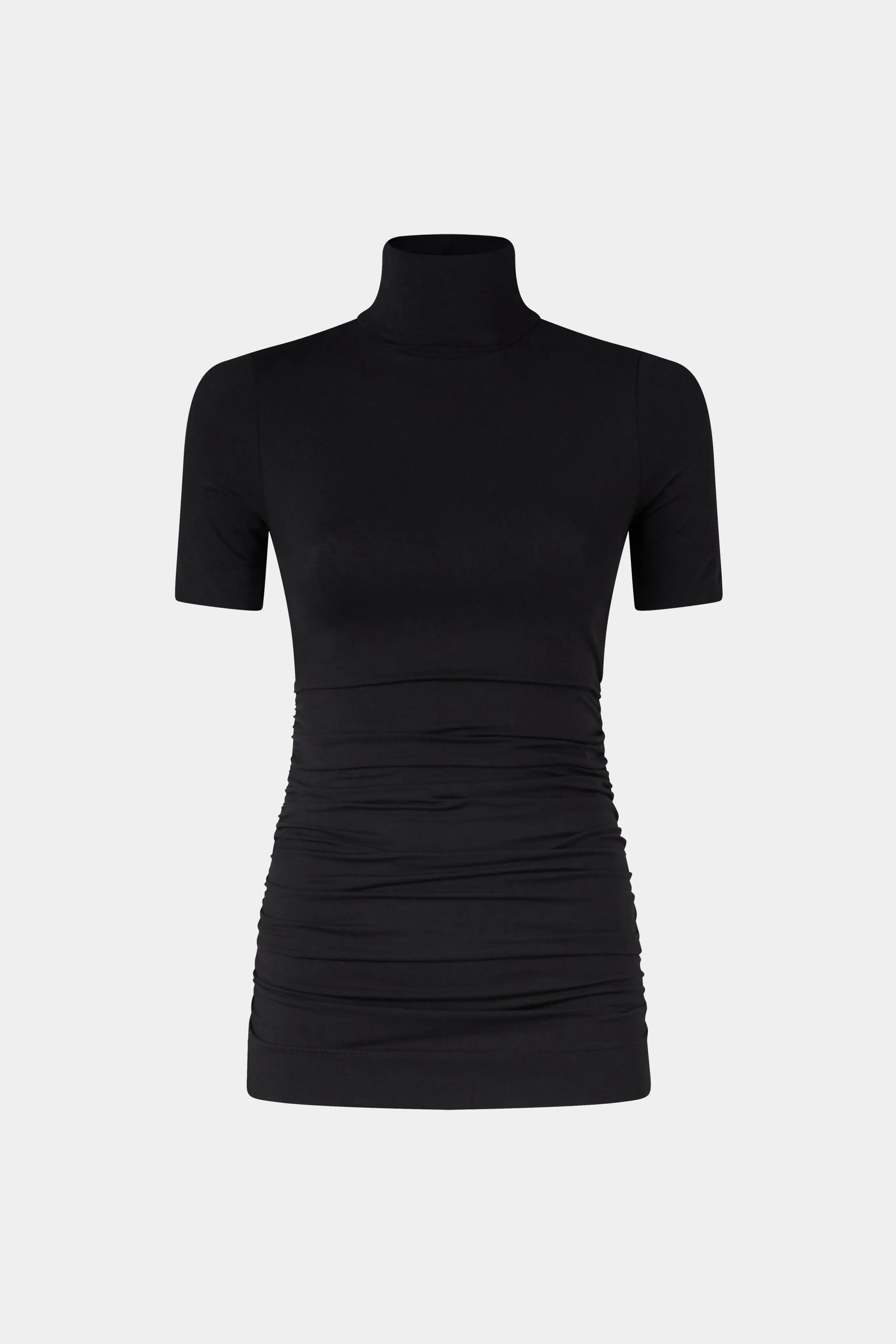 Black Jersey Turtleneck Top sold by Antonio Marras