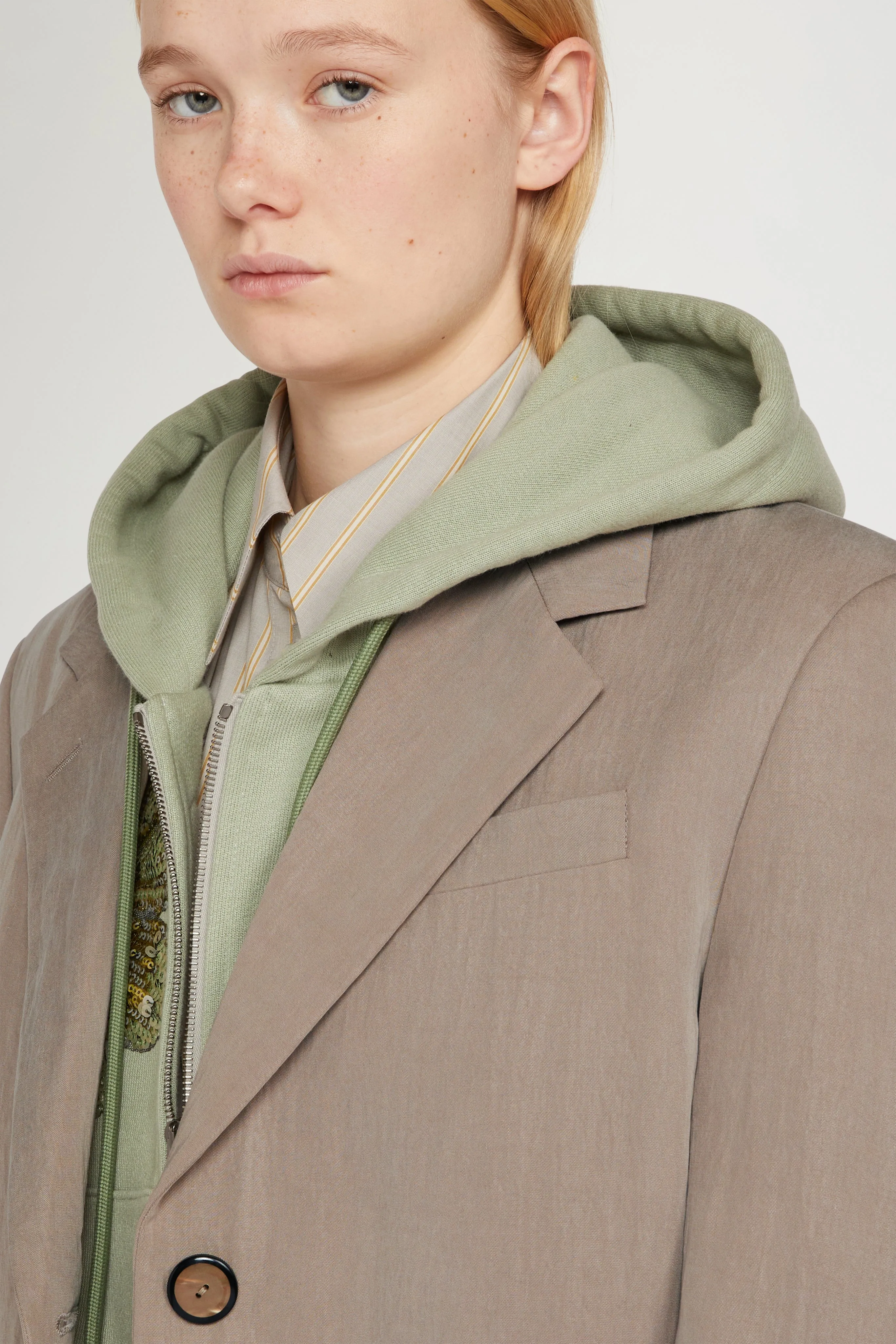 Taupe Single-Breasted Blazer sold by Antonio Marras product image thumbnail 4