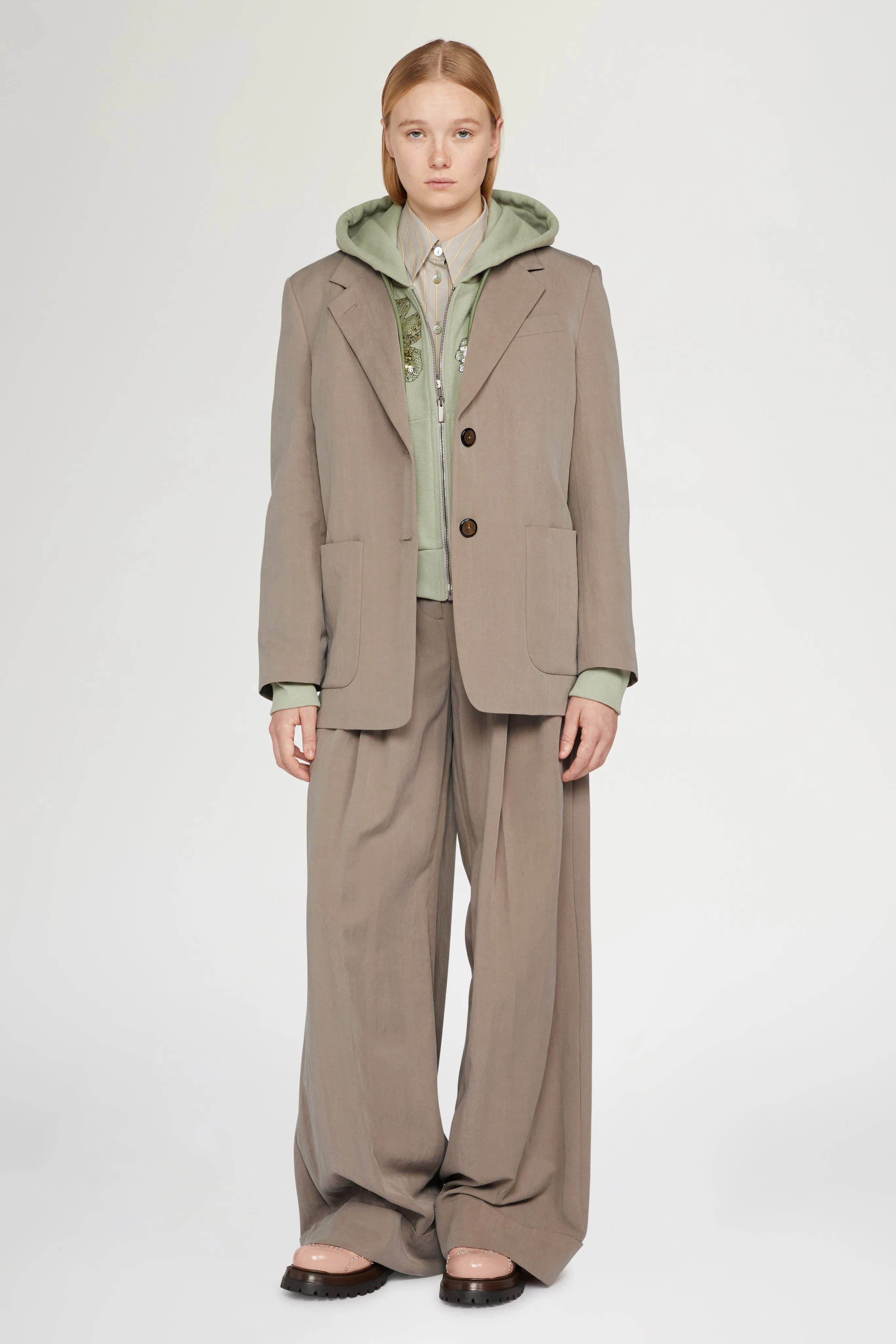 Taupe Single-Breasted Blazer sold by Antonio Marras product image thumbnail 2