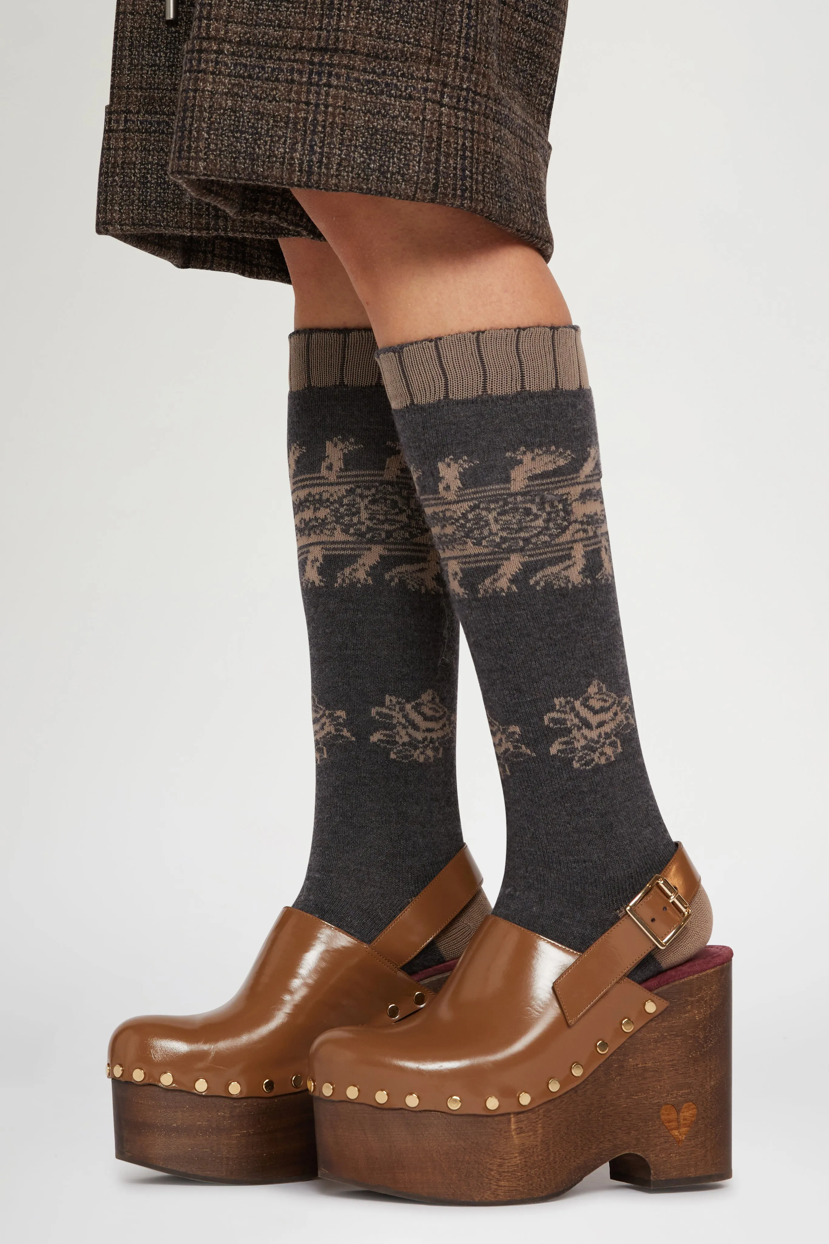 Grey & Brown Folk Socks sold by Antonio Marras product image thumbnail 2
