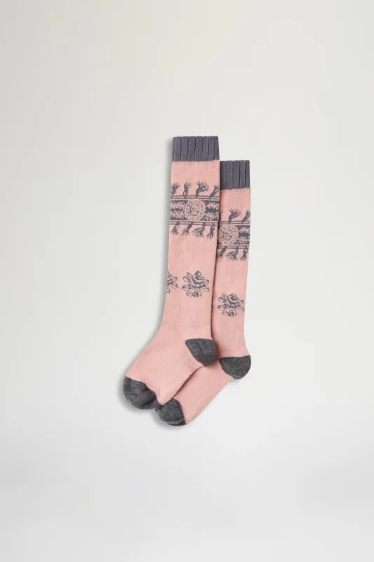 Pink & Grey Folk Socks sold by Antonio Marras
