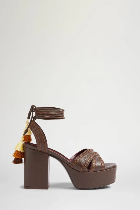 Brown Dana Sandals made by Antonio Marras